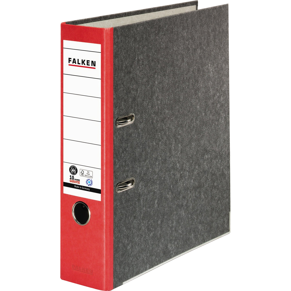 Falken Ordner S80 DIN A4 80mm Pappe rot