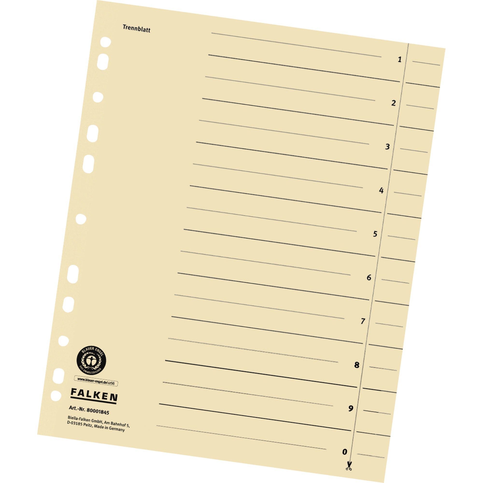 Falken Trennblatt, DIN A4