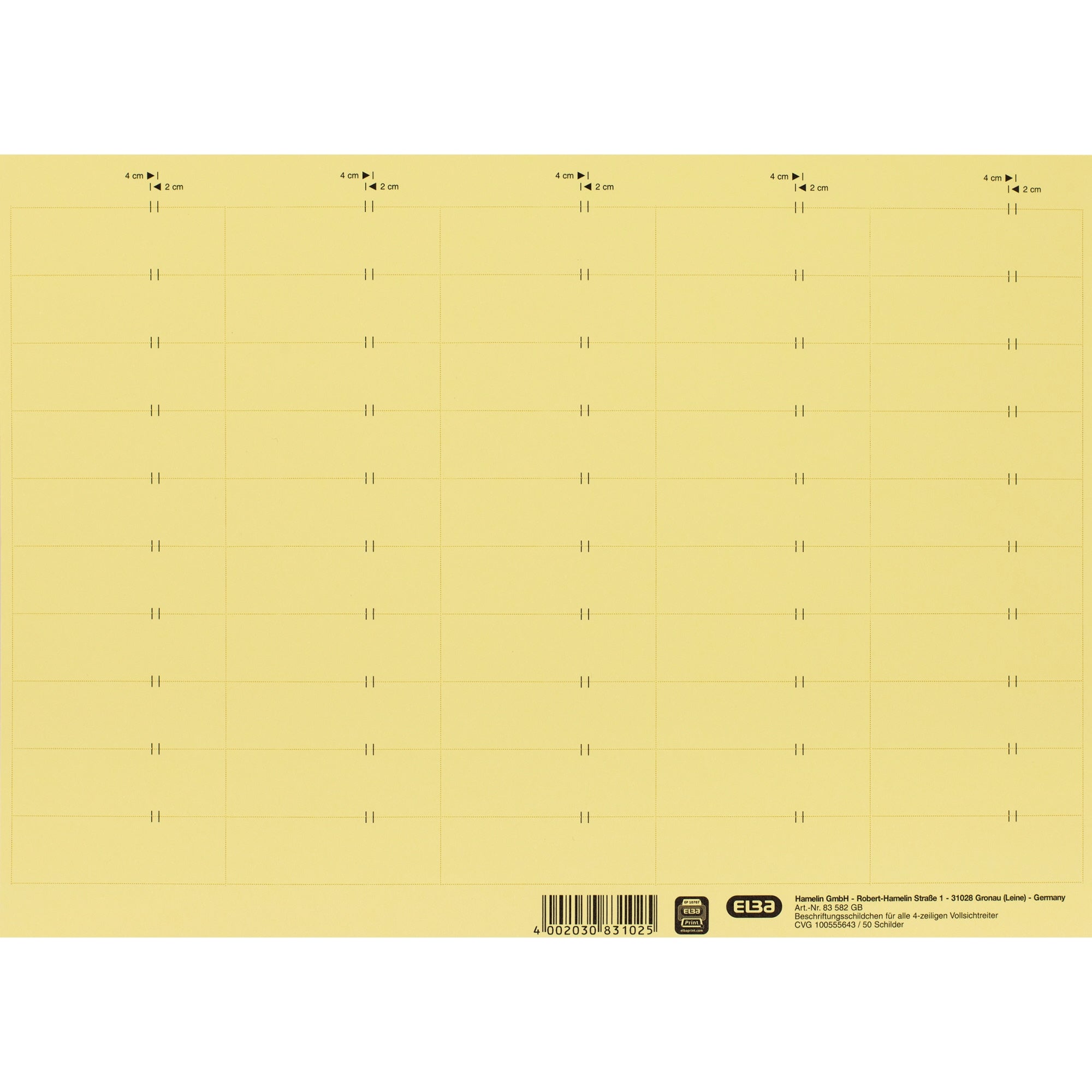 Elba Beschriftungsschild