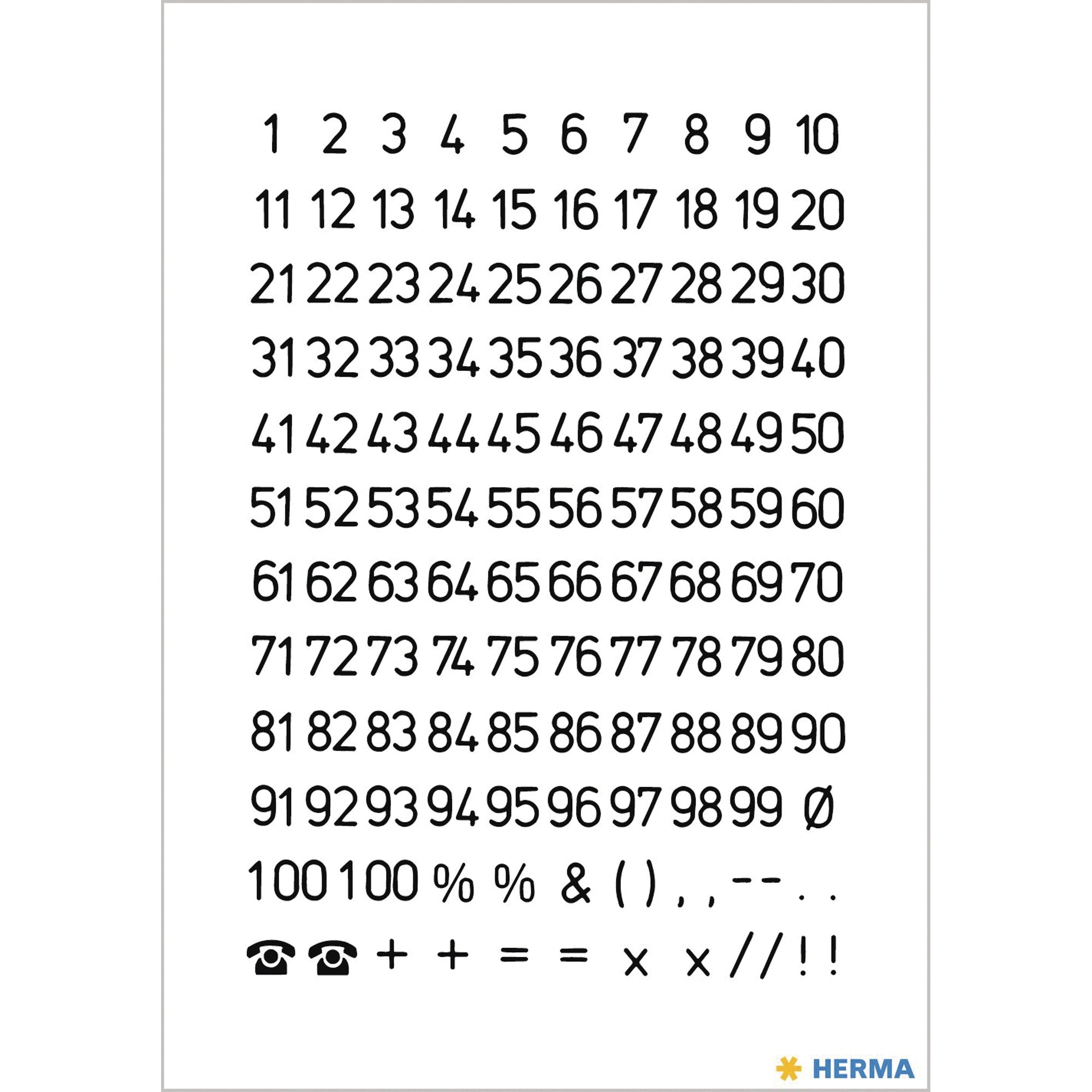 Herma Zahlenetikett
