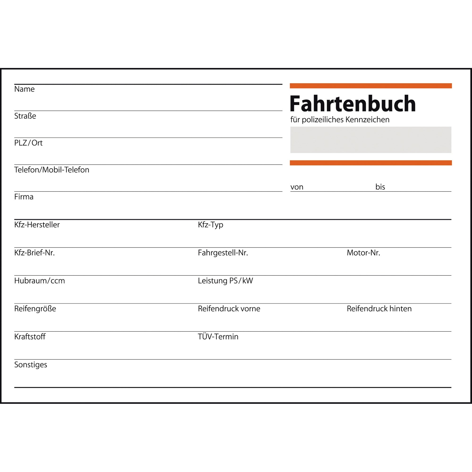 Sigel Fahrtenbuch FA 614