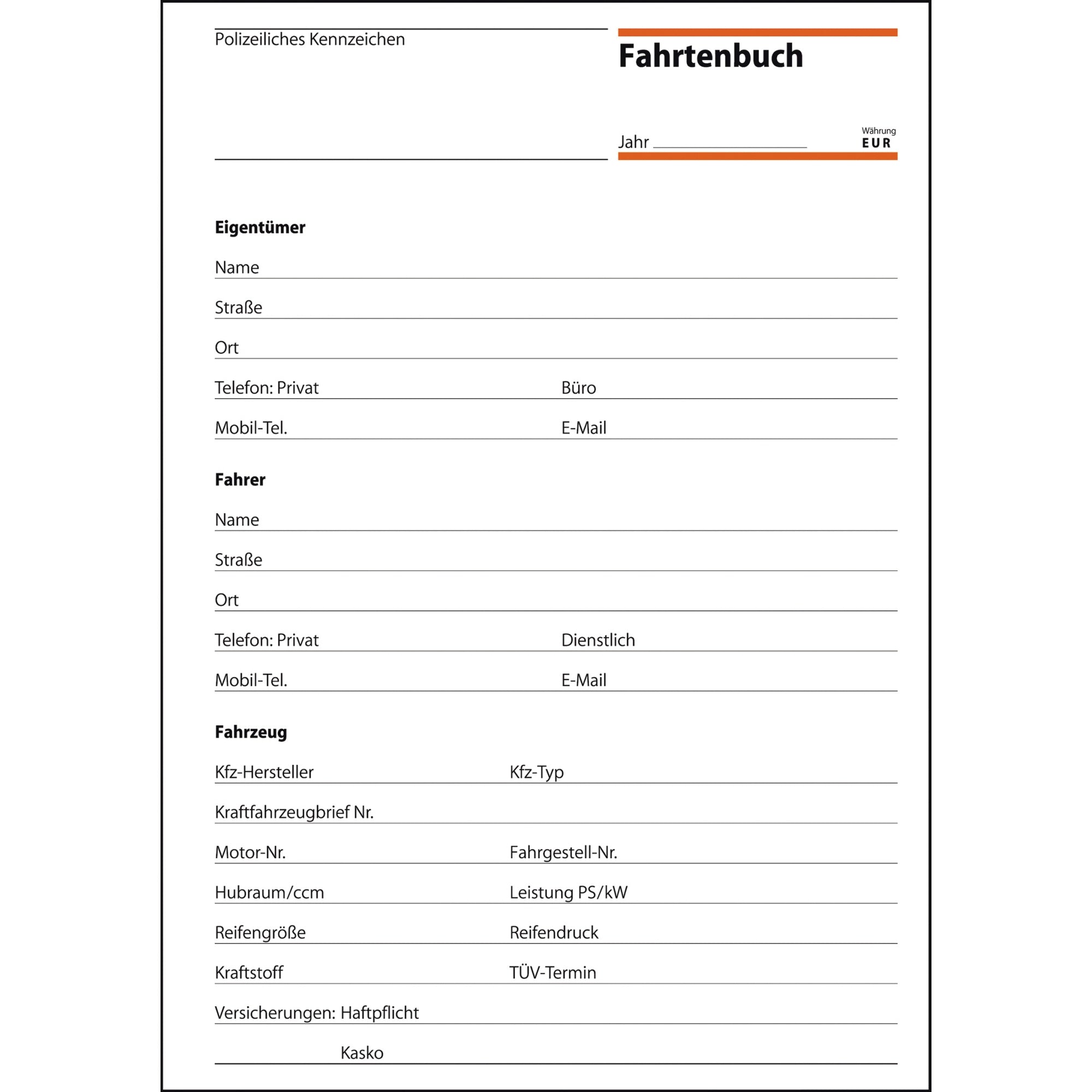 Sigel Fahrtenbuch FA 513