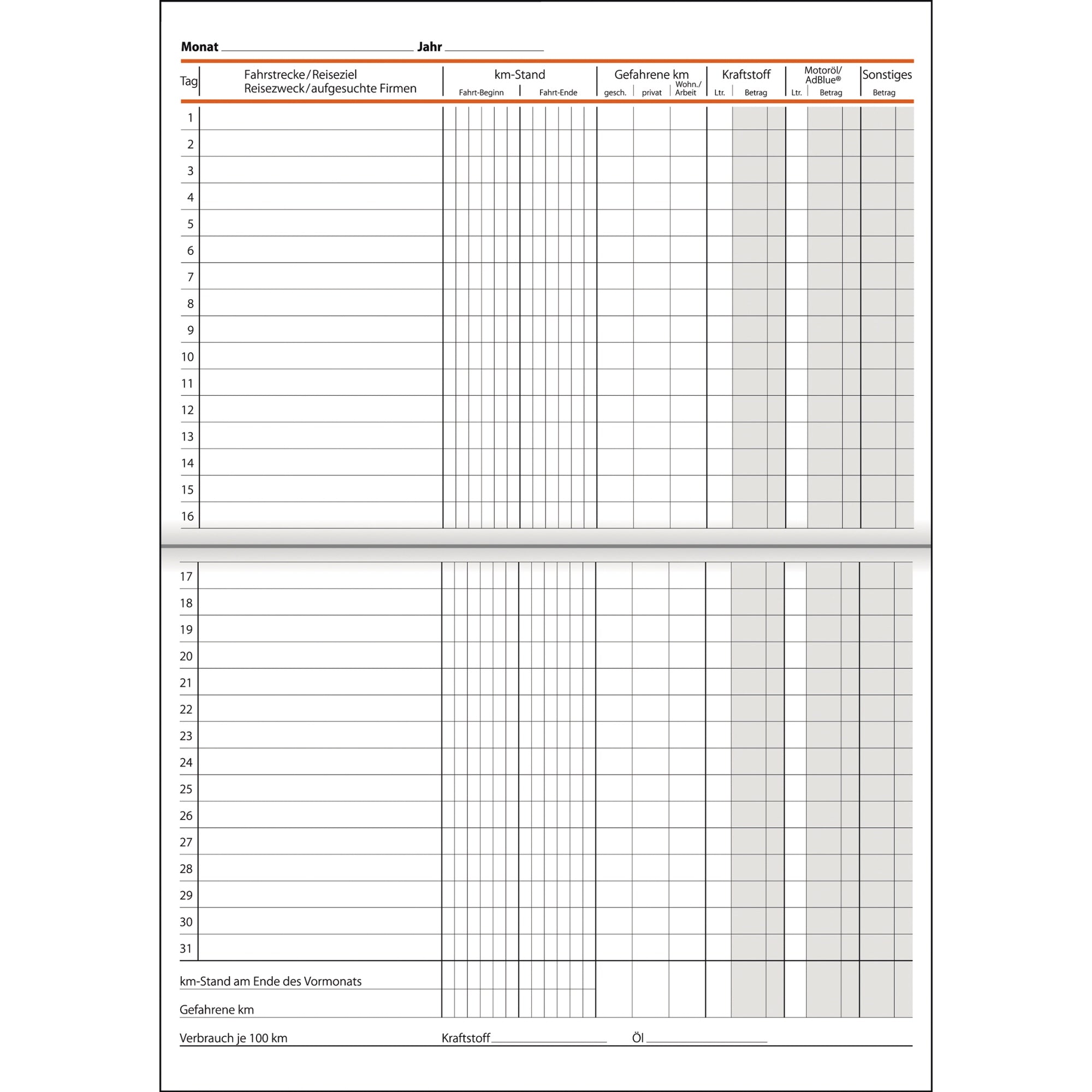 Sigel Fahrtenbuch FA 514