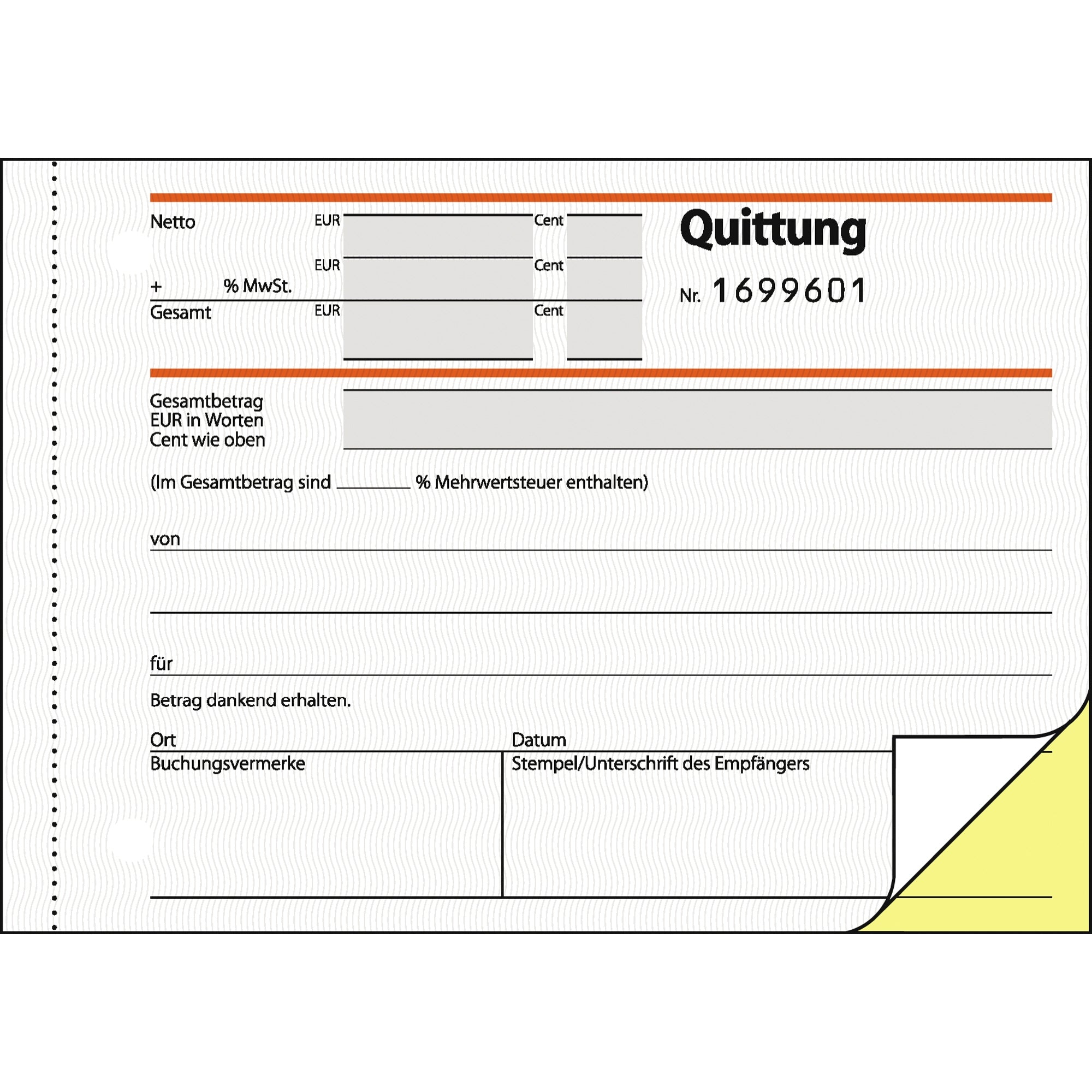 Sigel Quittungsblock SD 121