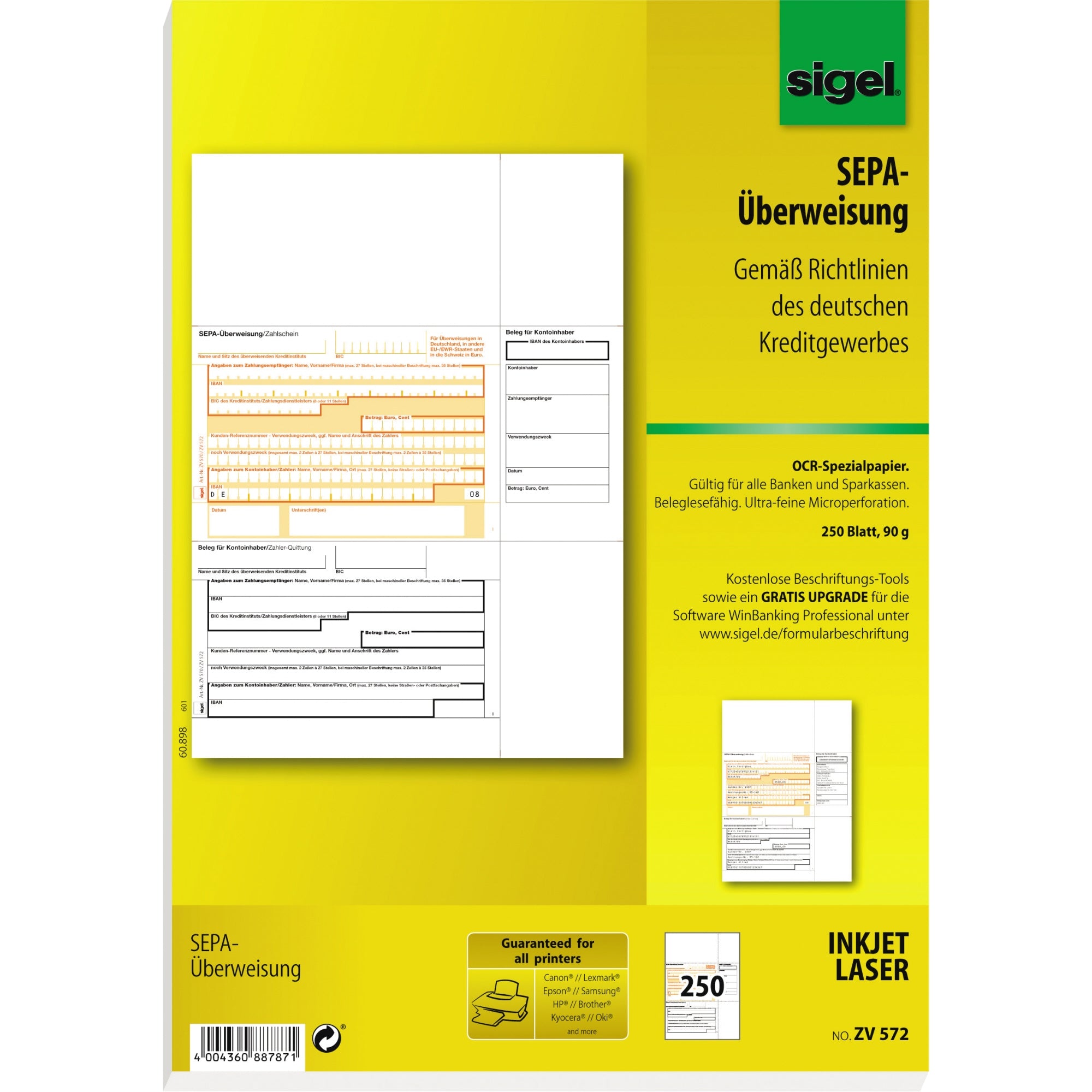 Sigel Überweisung ZV 572