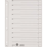 Leitz Trennblatt A4 200g Karton geöst grau 100St, DIN A4, Überbreite