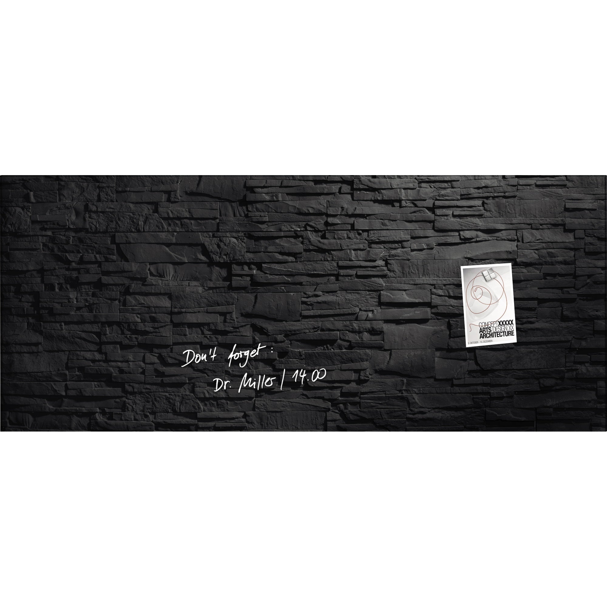 Sigel Glasboard Artverum, design Schiefer Stone