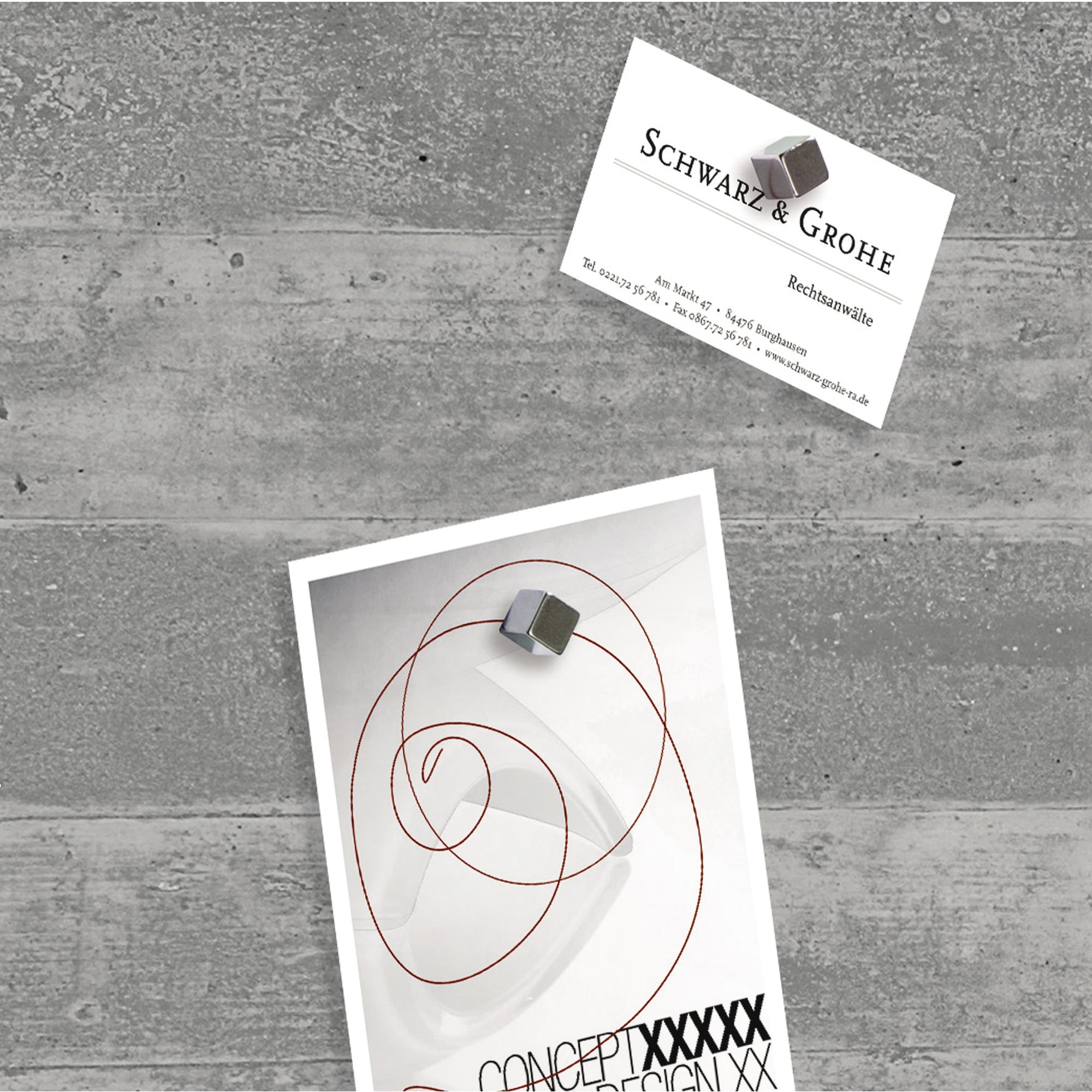 Sigel Glasboard Artverum, design Sichtbeton