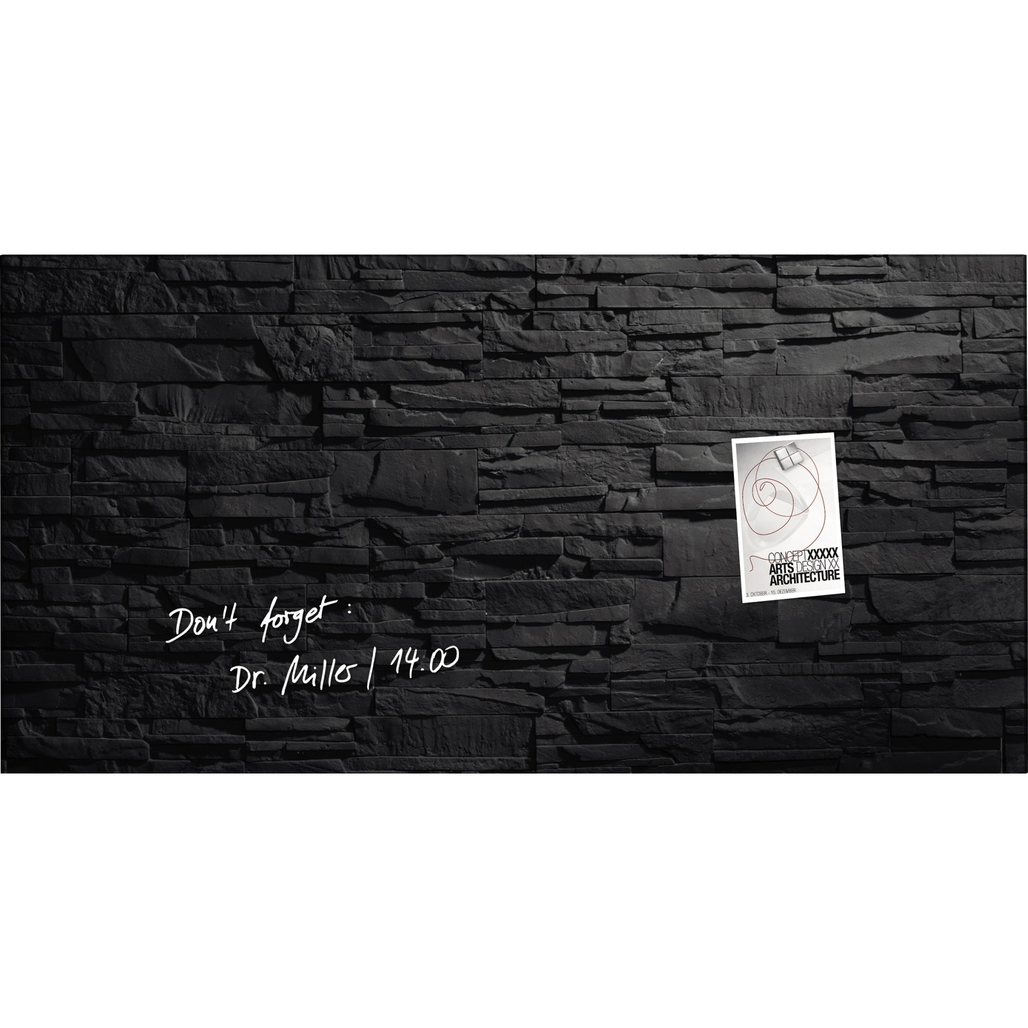 Sigel Glasboard Artverum, design Schiefer Stone