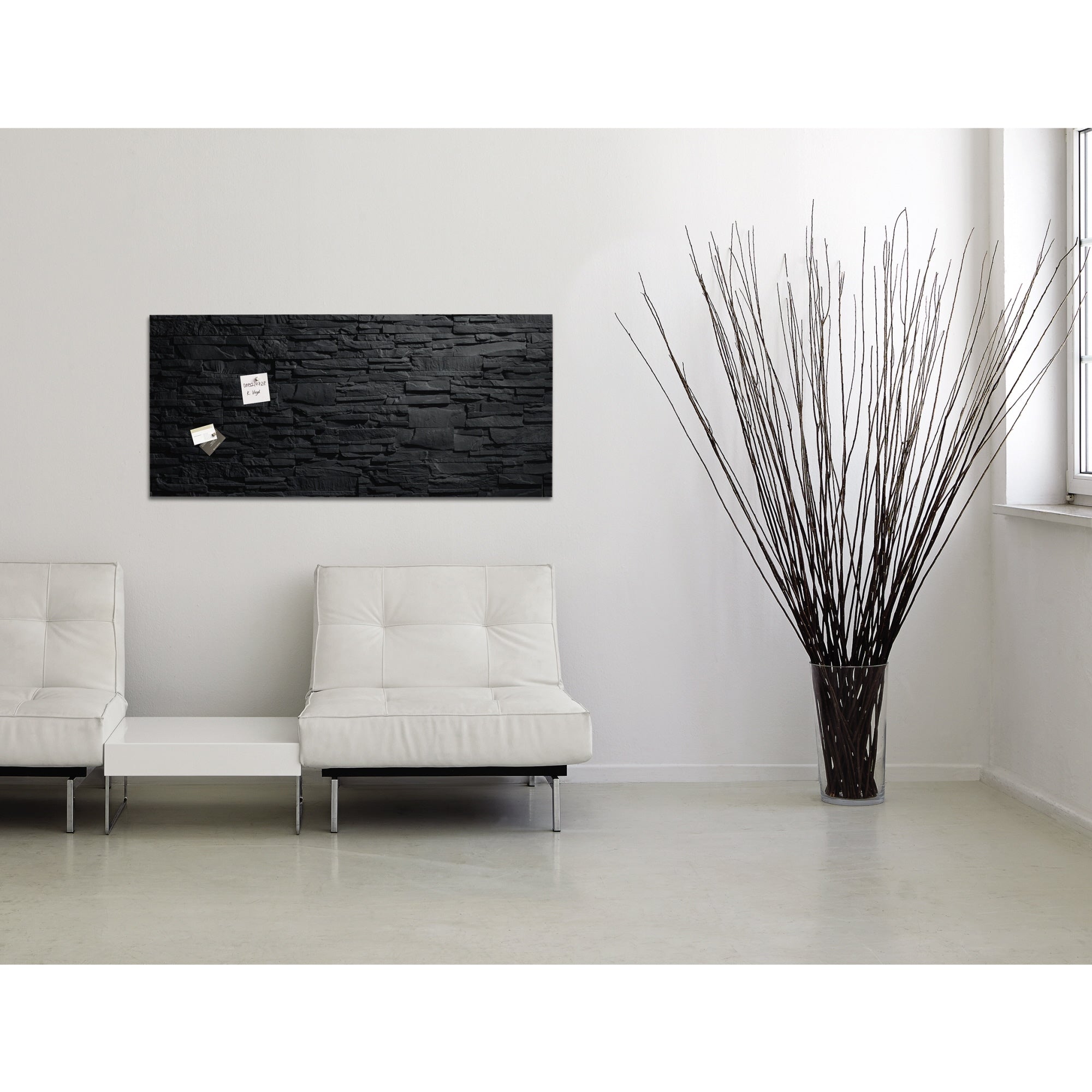 Sigel Glasboard Artverum, design Schiefer Stone