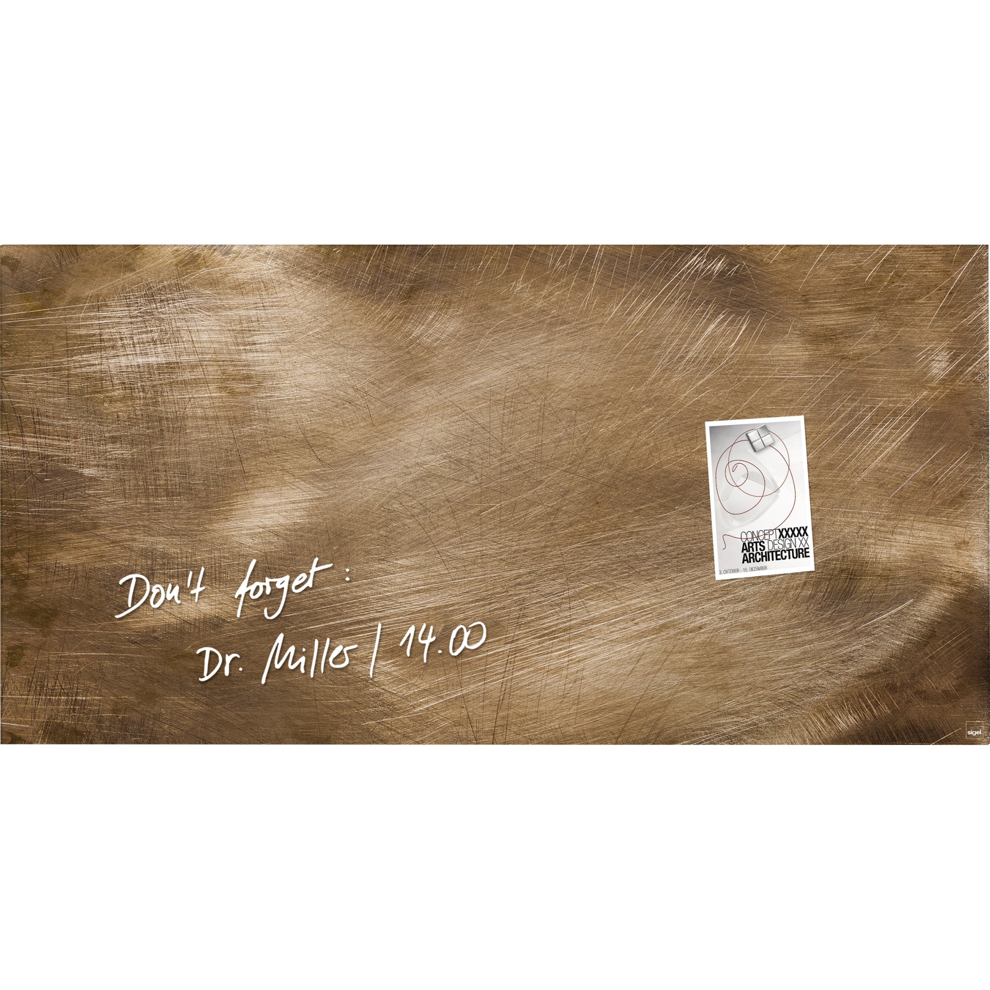 Sigel Glasboard Artverum, design Used-Bronze