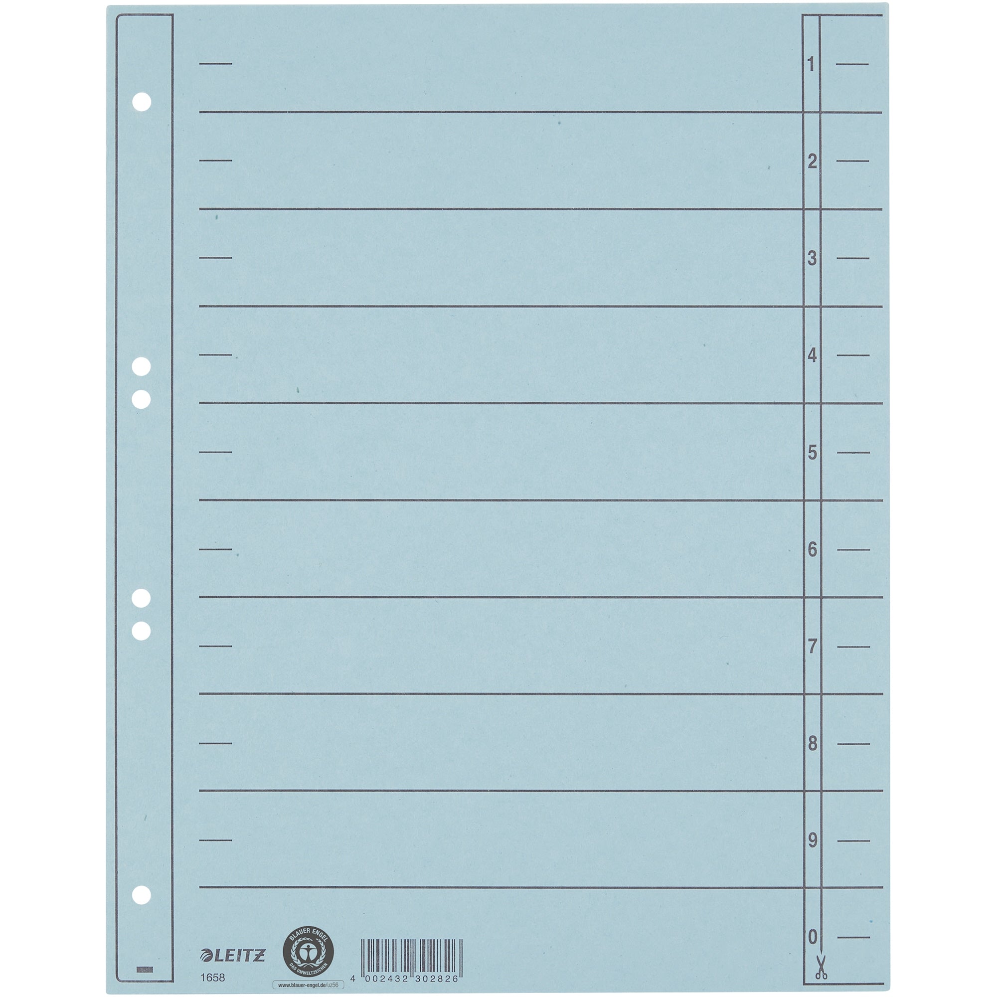 Leitz Trennblatt, DIN A4, Überbreite