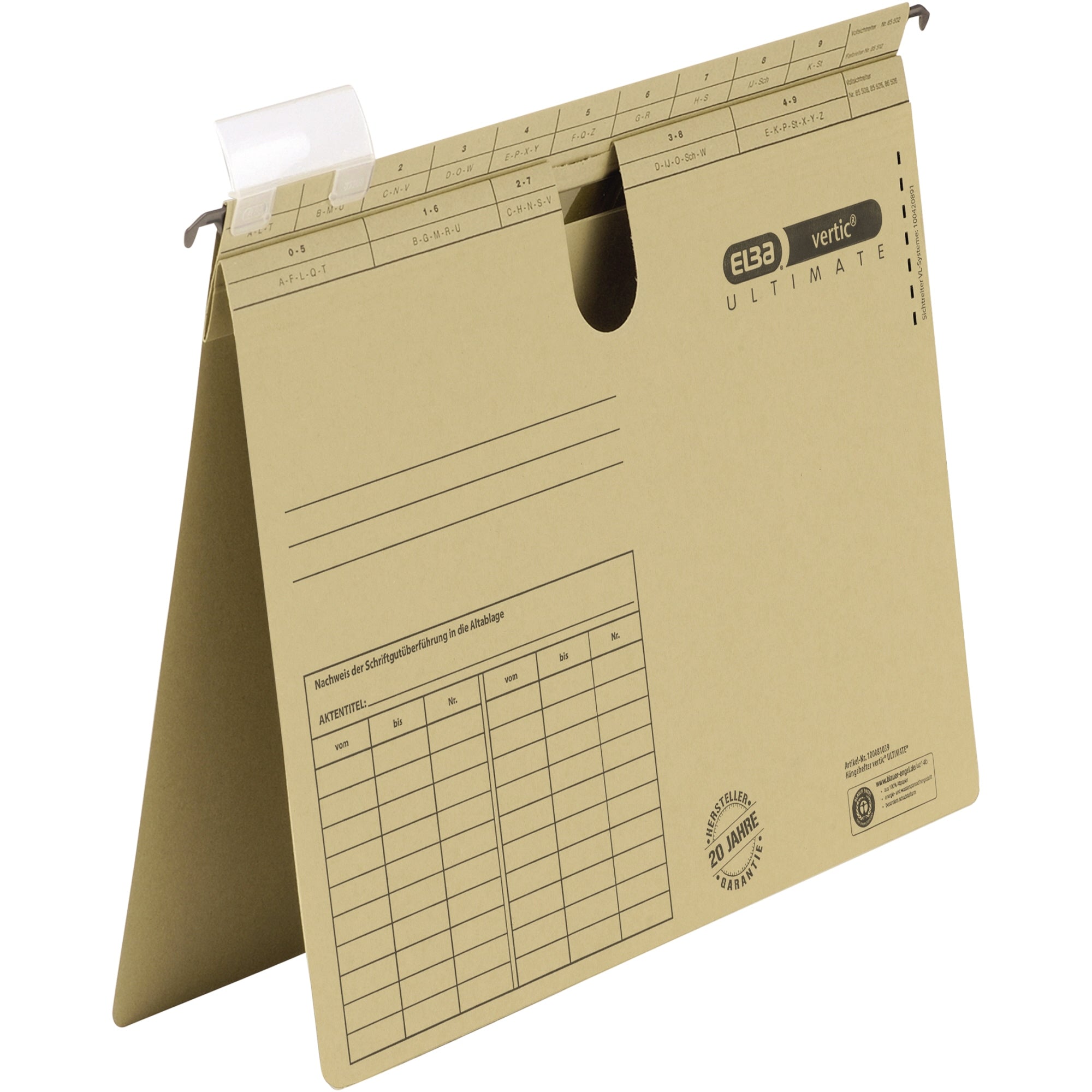 Elba Hängehefter ULTIMATE A4 kfm. Heftung br, DIN A4