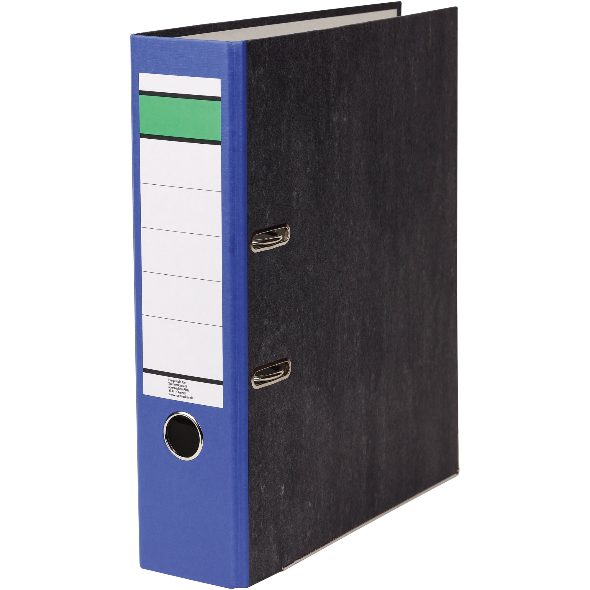 Ordner DIN A4 80mm Recycling Pappe bl