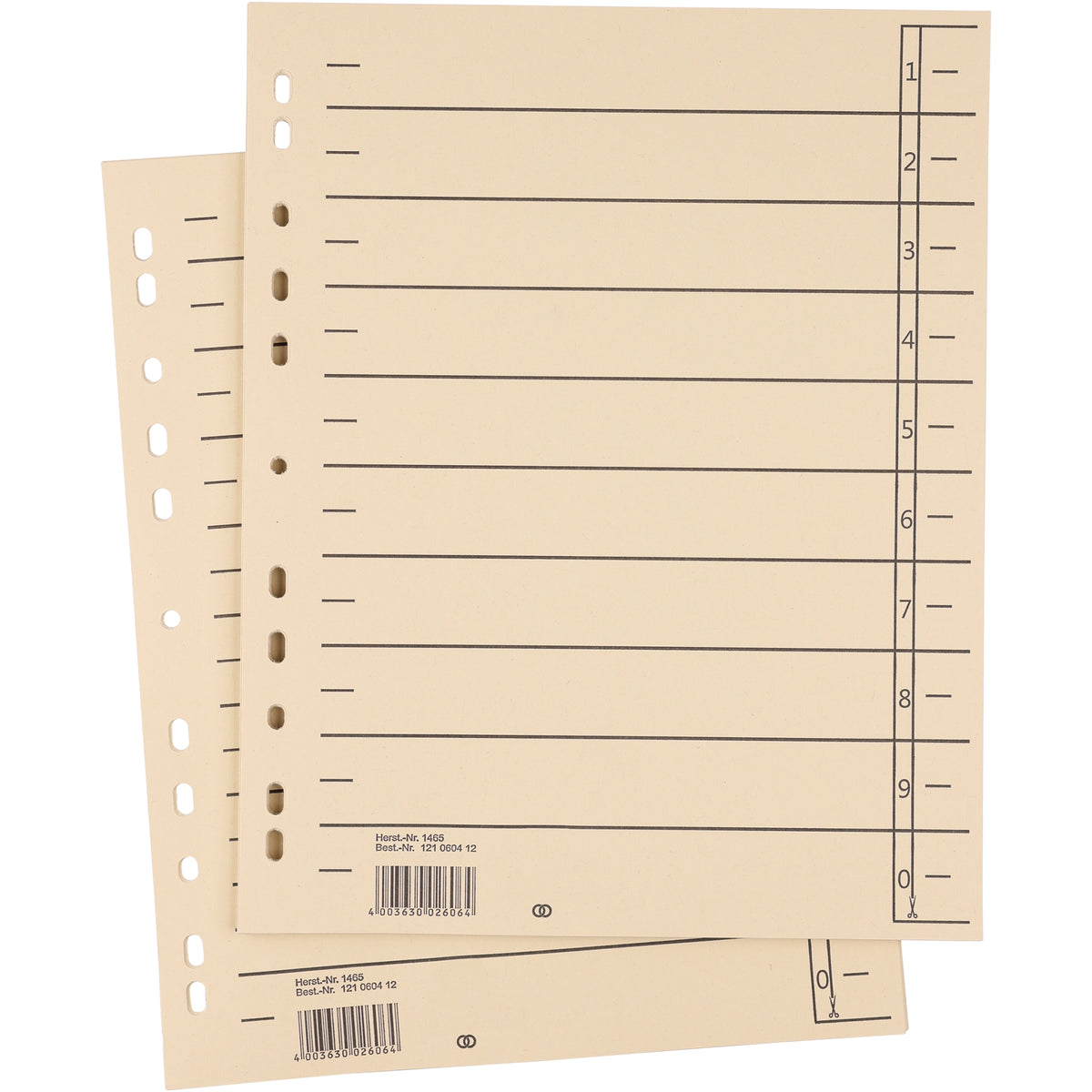 Soennecken Trennblatt A4 200g Karton ch 100St., DIN A4