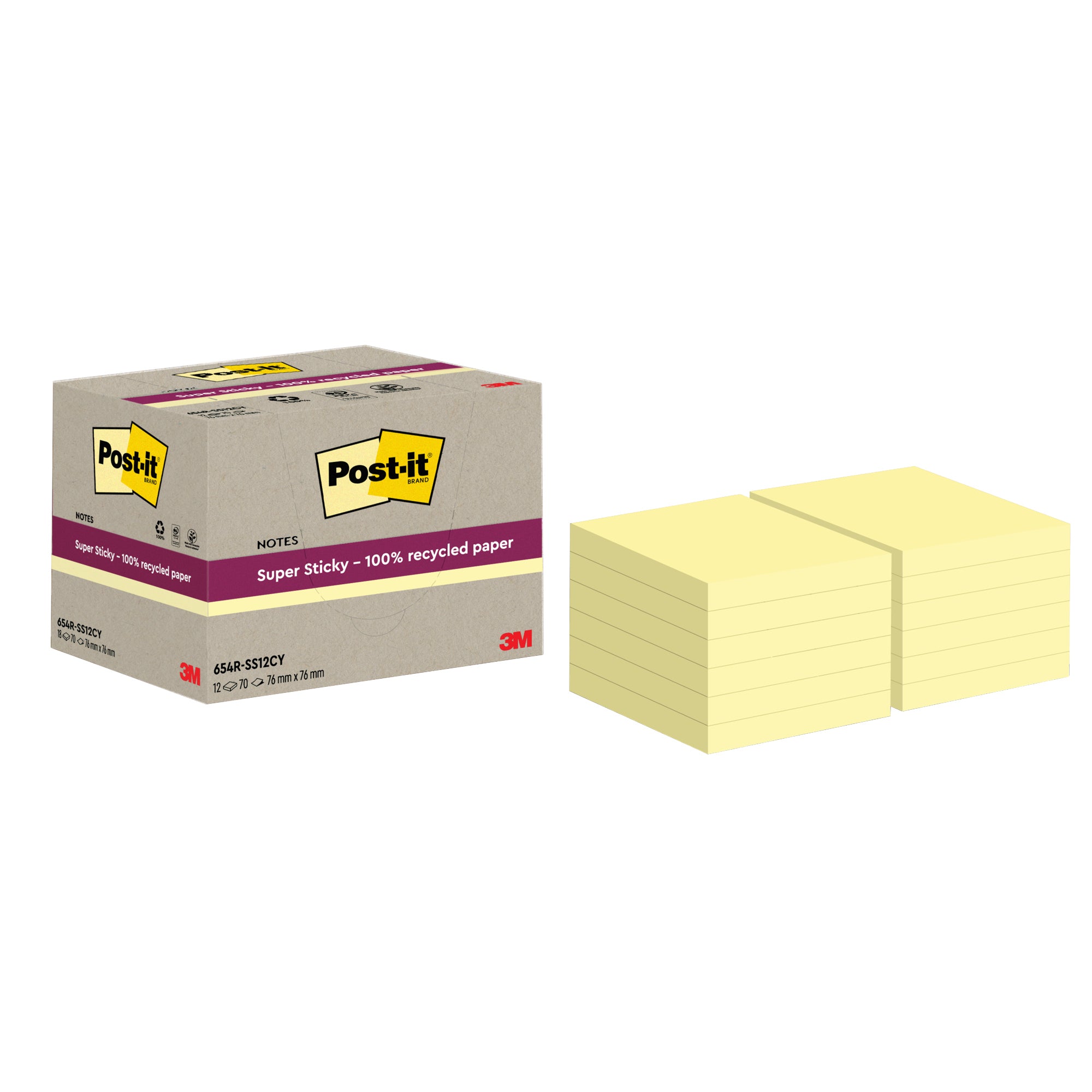 Post-it Haftnotiz Super Sticky Recycling Notes