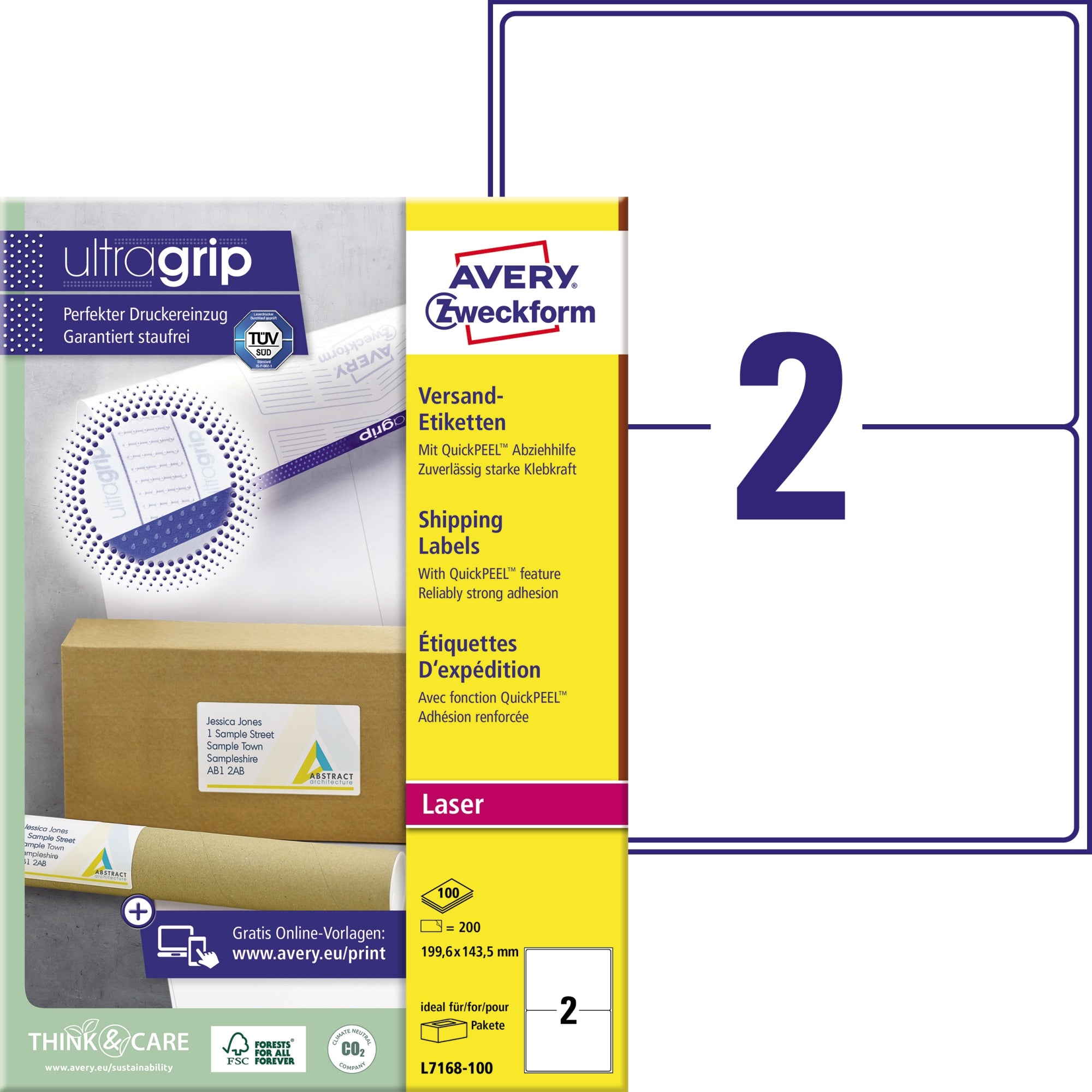 Avery Adressetikett ultragrip