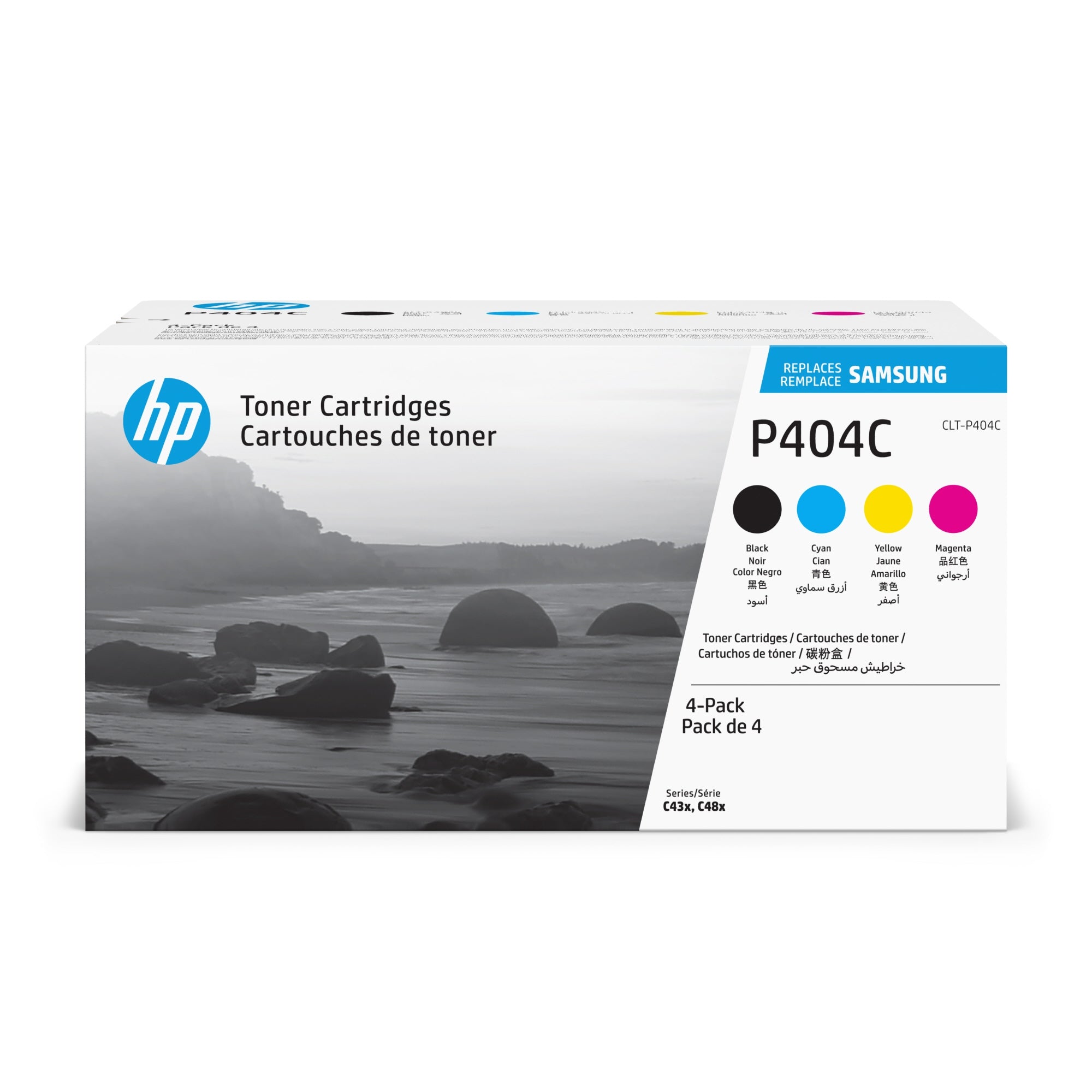 HP Toner, schwarz, cyan, magenta, gelb