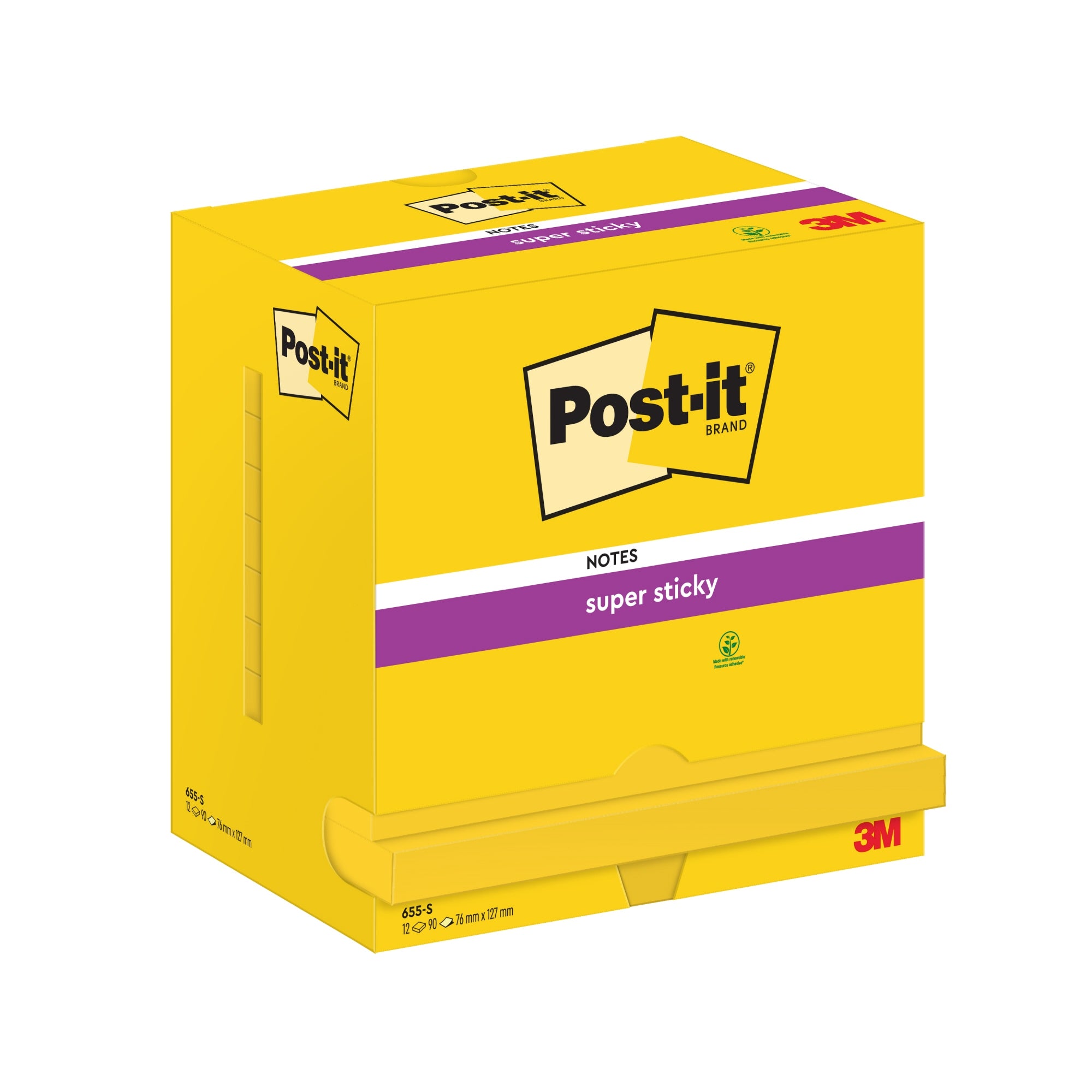 Post-it Haftnotiz Super Sticky 127x76mm ge 12x90Bl
