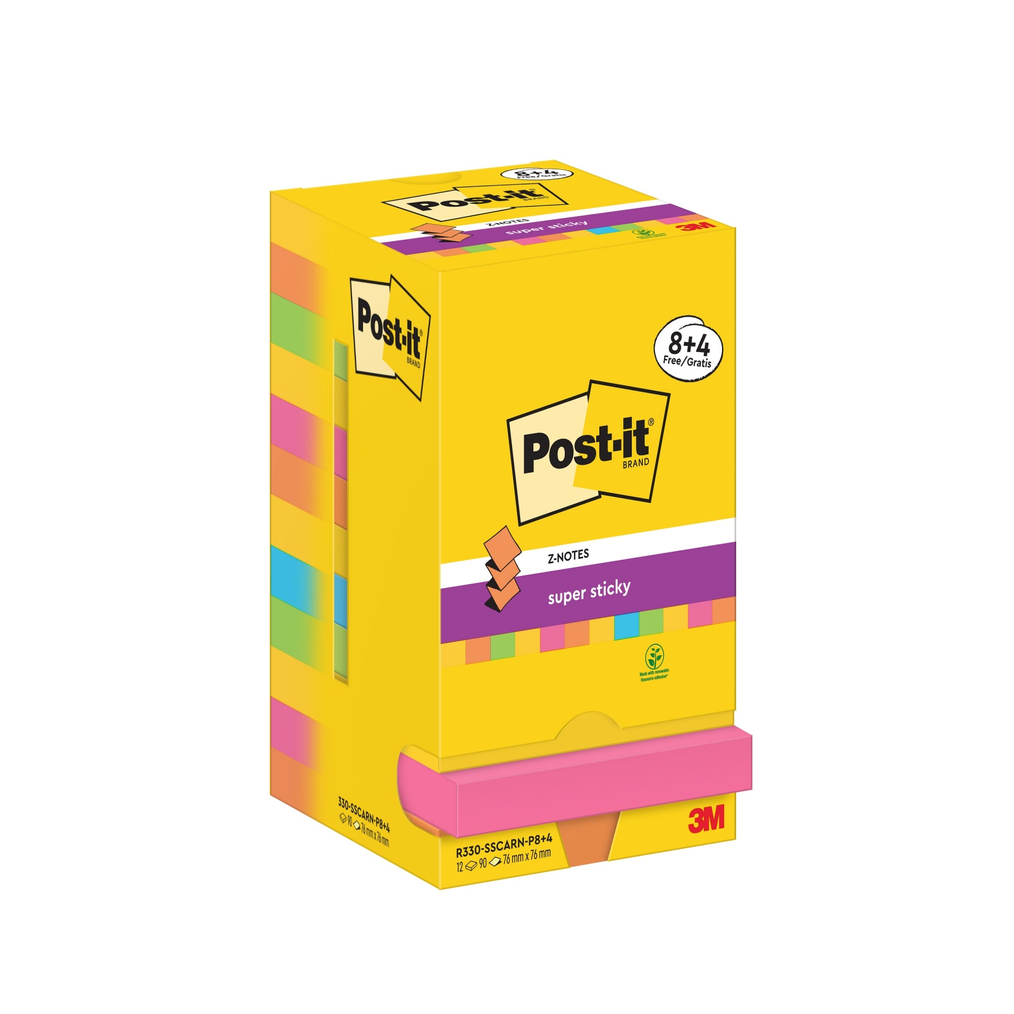Post-it Haftnotiz Super Sticky Z-Notes Carnival Collection