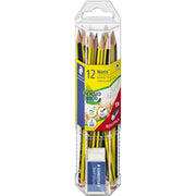 Staedtler Bleistift Noris 61 120P1 HB ge/sw 12St +Radierer