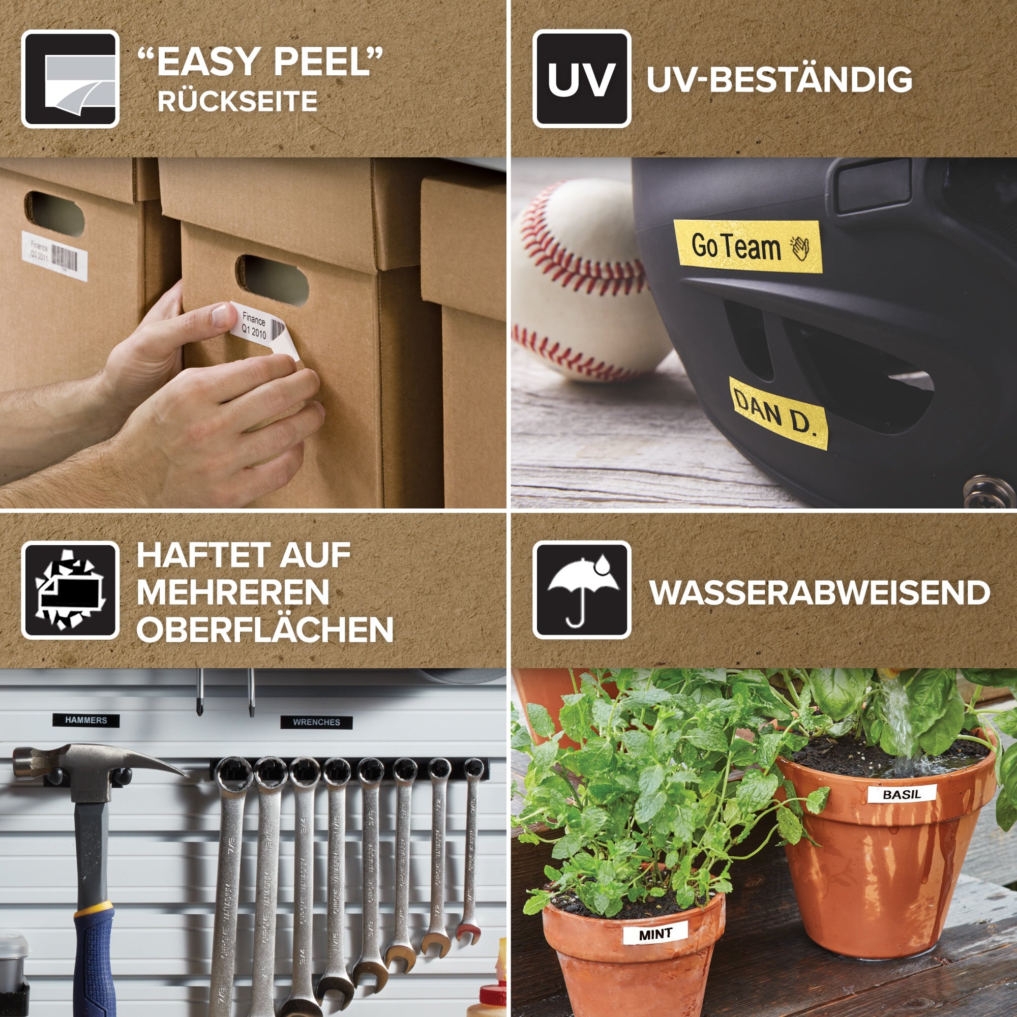 Dymo Schriftband-Kassette D1 12mmx7m sw auf ws 10St.