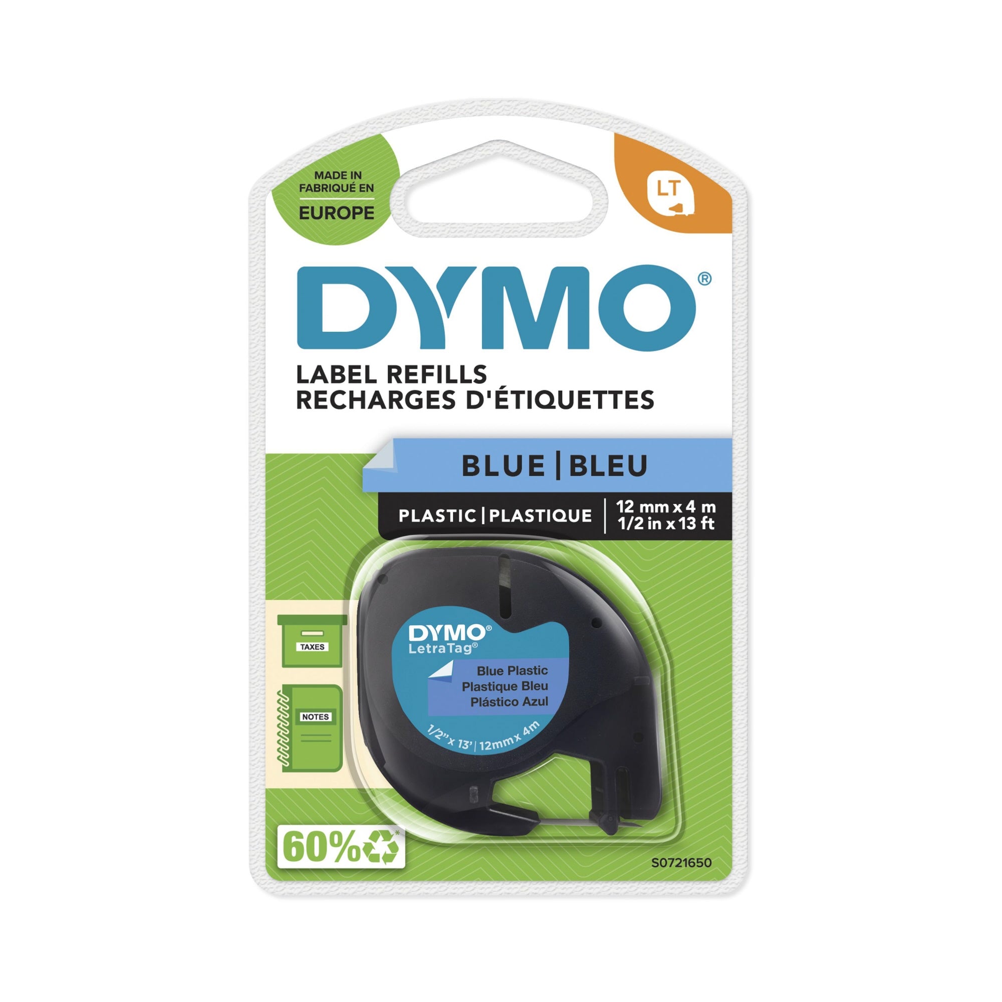 Dymo Schriftbandkassette, 12 mm x 4 m (B x L)