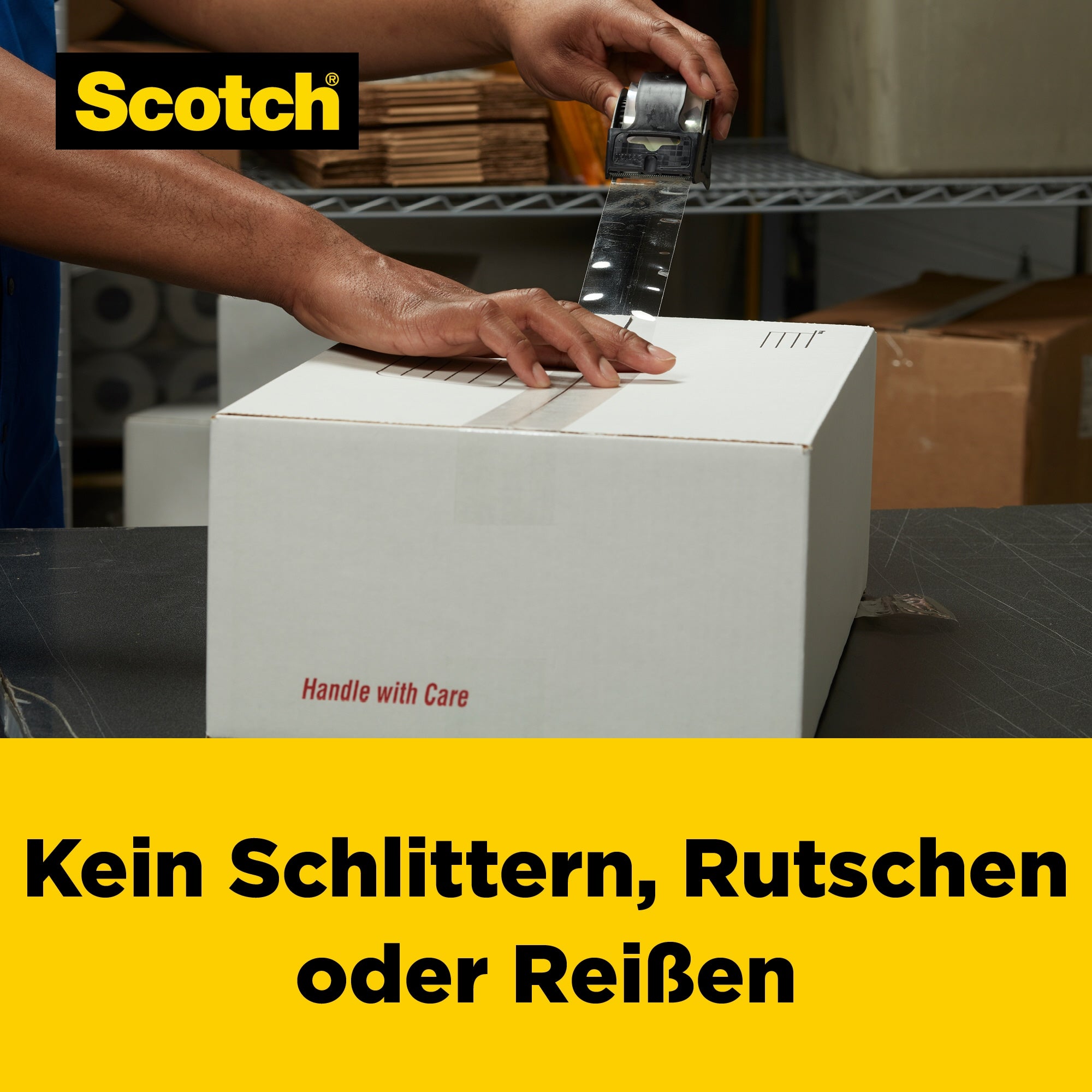Scotch Verpackungs-Klebeband Box LockT 48mmx203m +Abroll