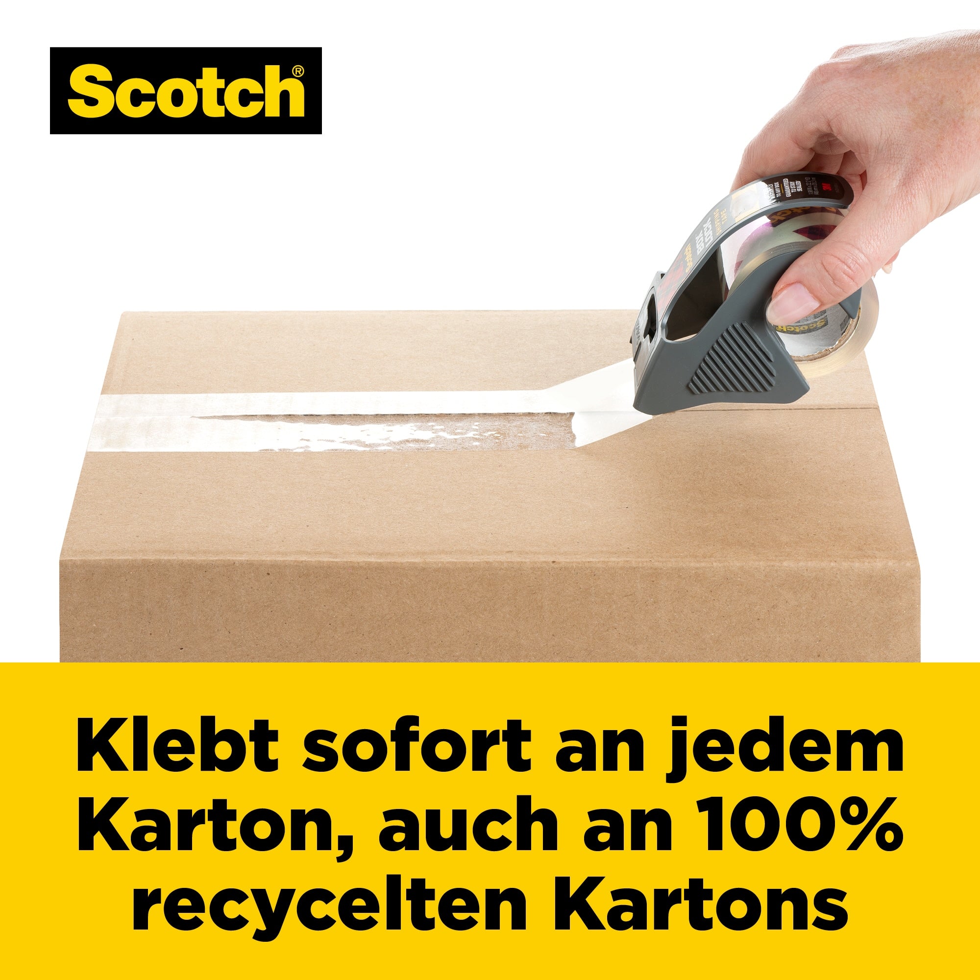 Scotch Verpackungs-Klebeband Box LockT 48mmx203m +Abroll