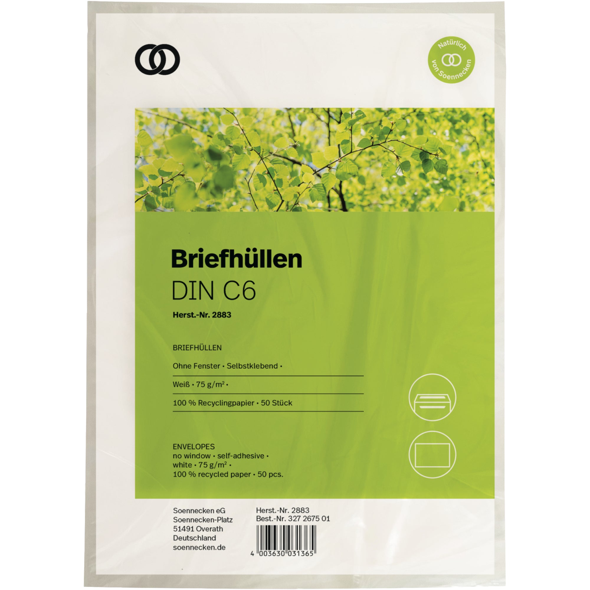 Soennecken Briefumschläge oeco, DIN C6