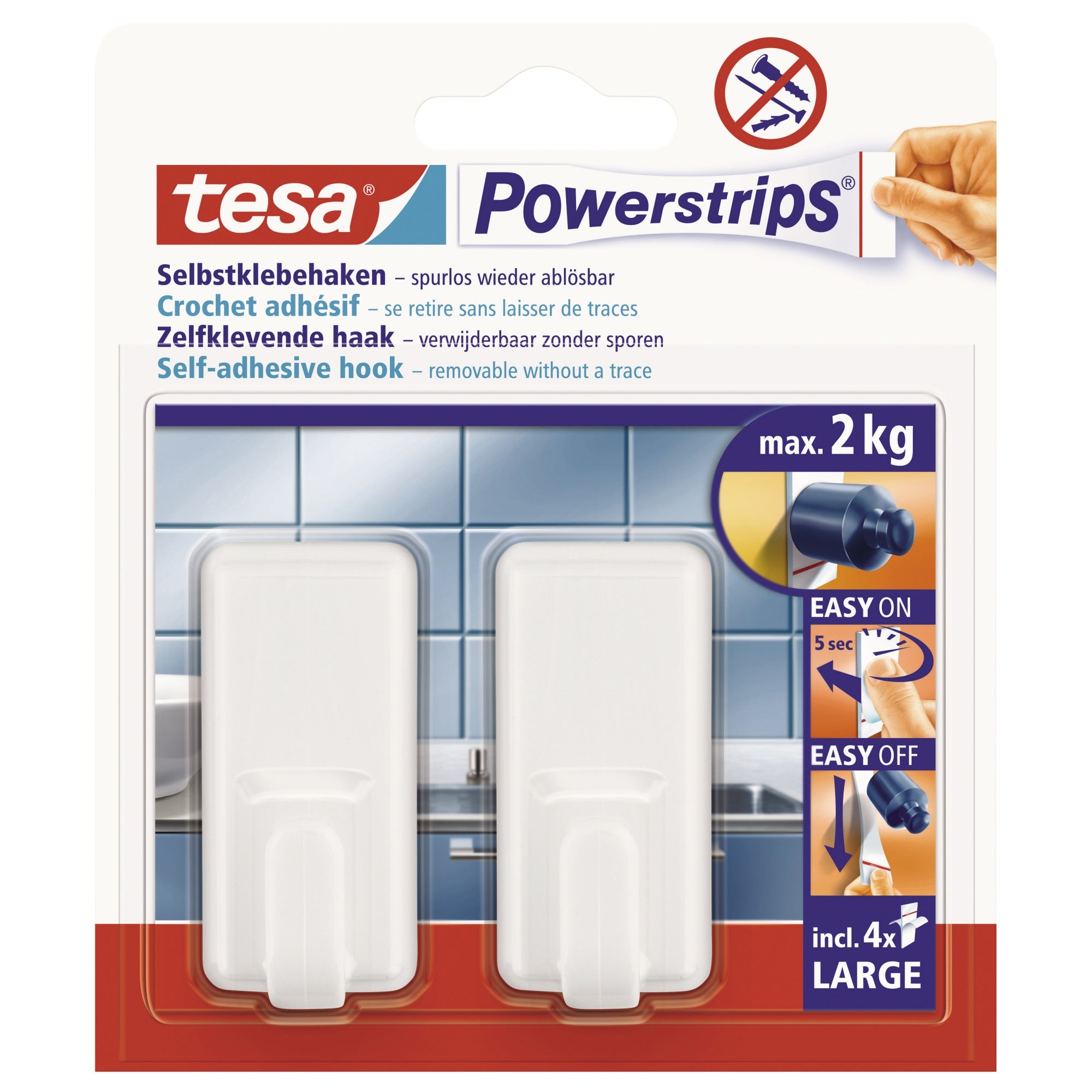 tesa Haken Powerstrips® Large Classic