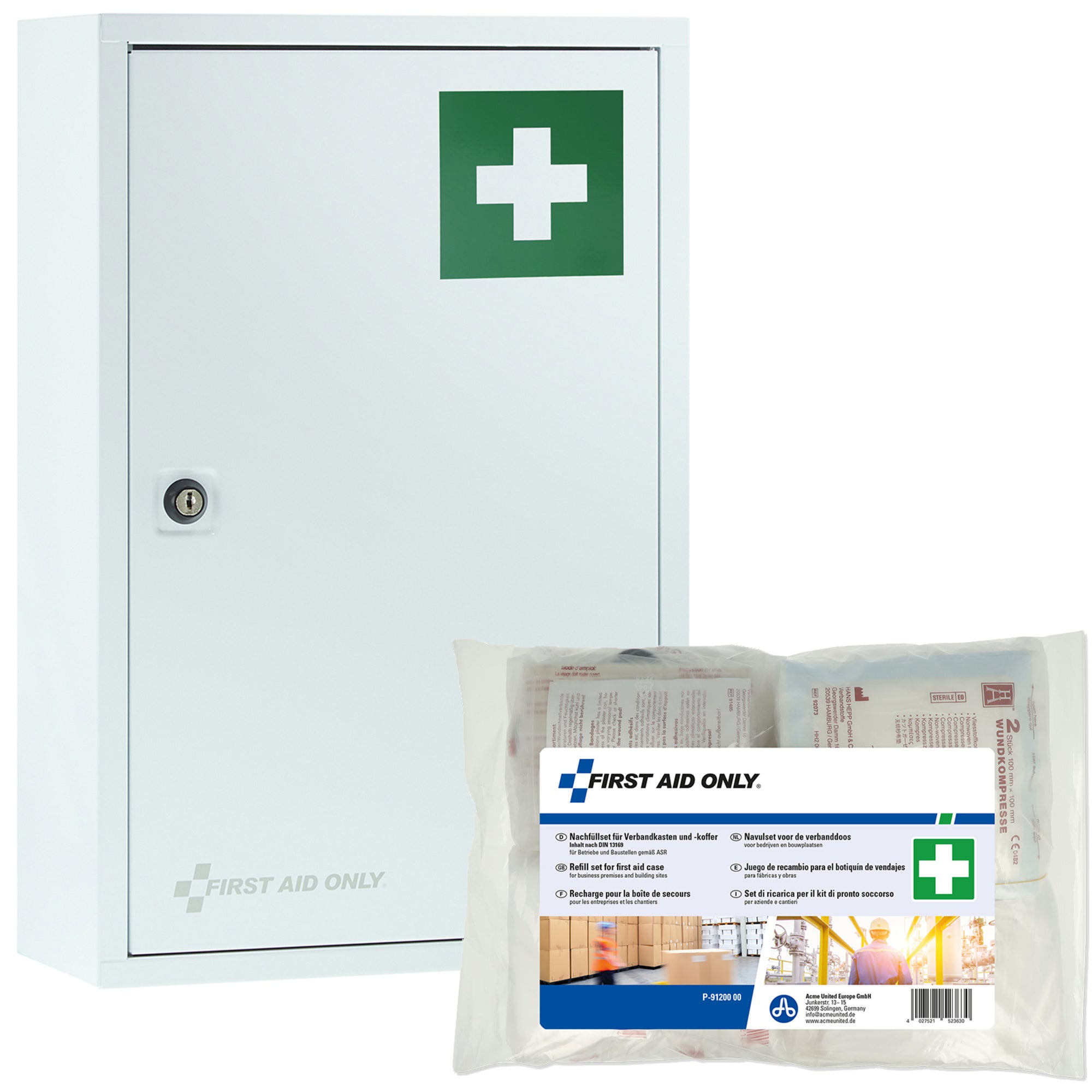 First aid only Erste Hilfe Schrank 30x46x14cmDIN13169 ws