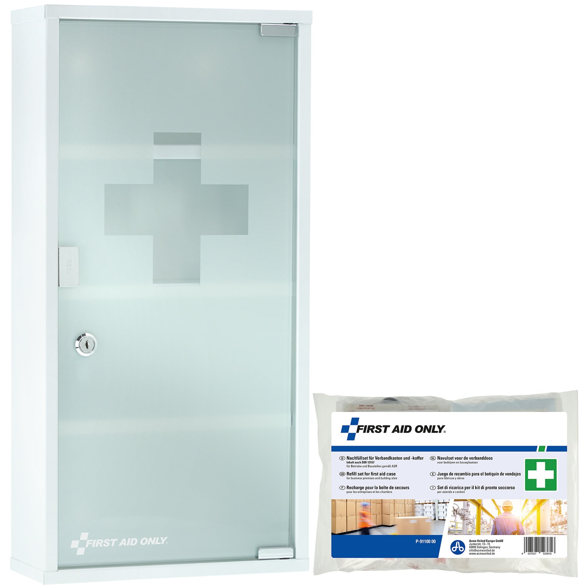 First aid only Erste Hilfe Schrank 30x60x12cmDIN13169 ws