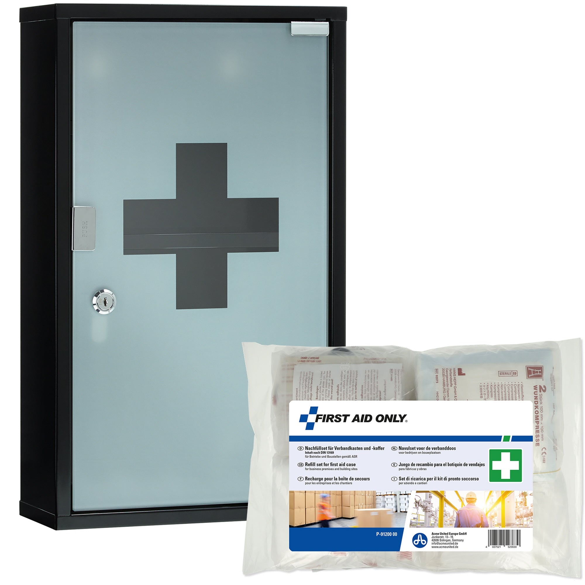 First aid only Erste Hilfe Schrank 30x50x12cmDIN13157 sw