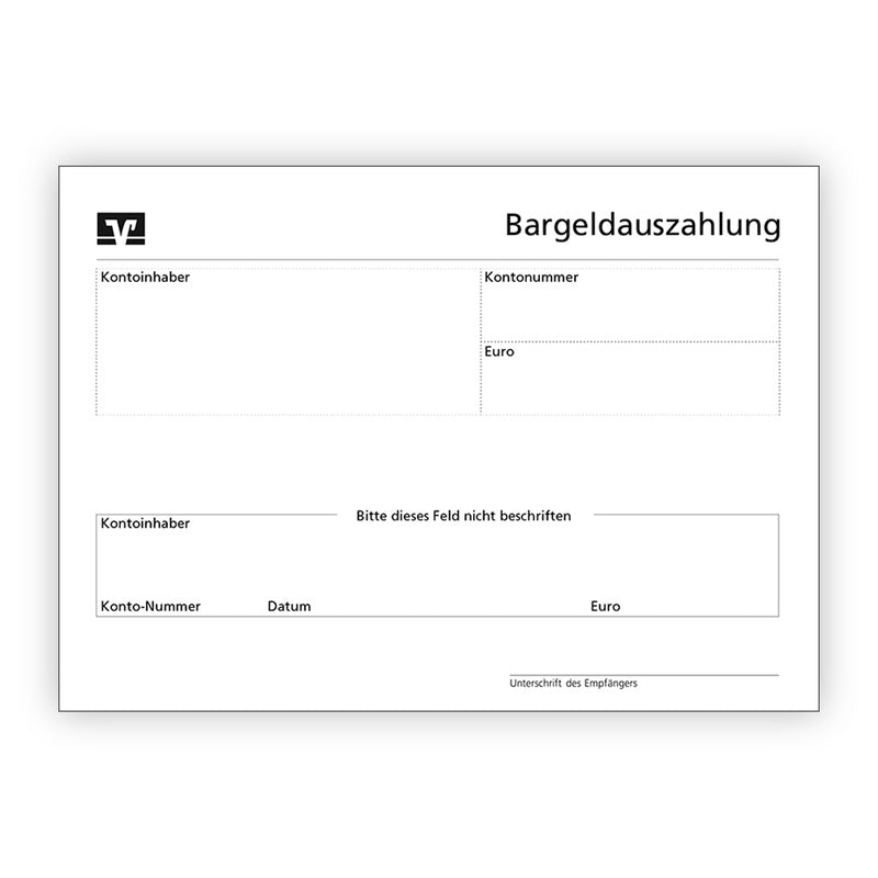 Bargeldauszahlung agree neutral 1-fach 358390