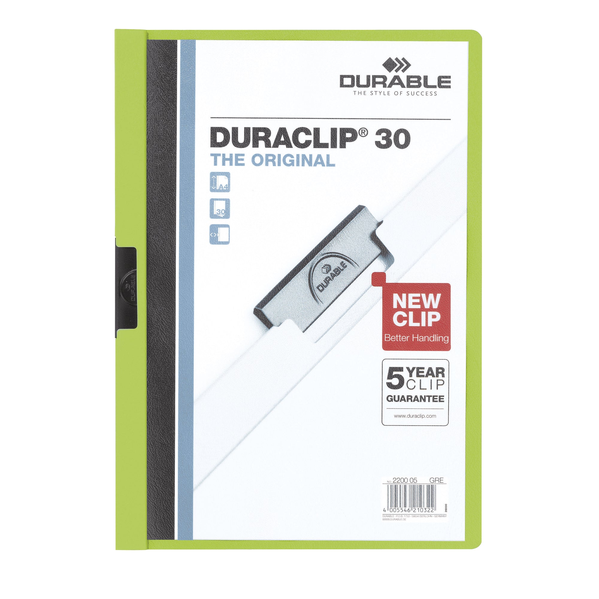 Durable Klemmmappe DURACLIP® 30, DIN A4