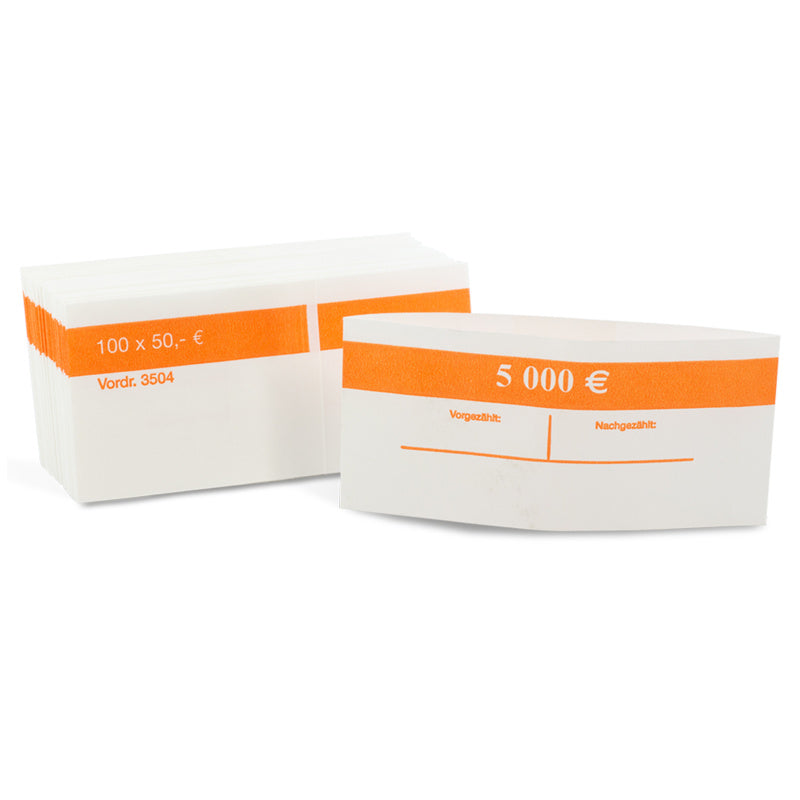 Geldscheinbanderolen für 100 x 50,00 EUR