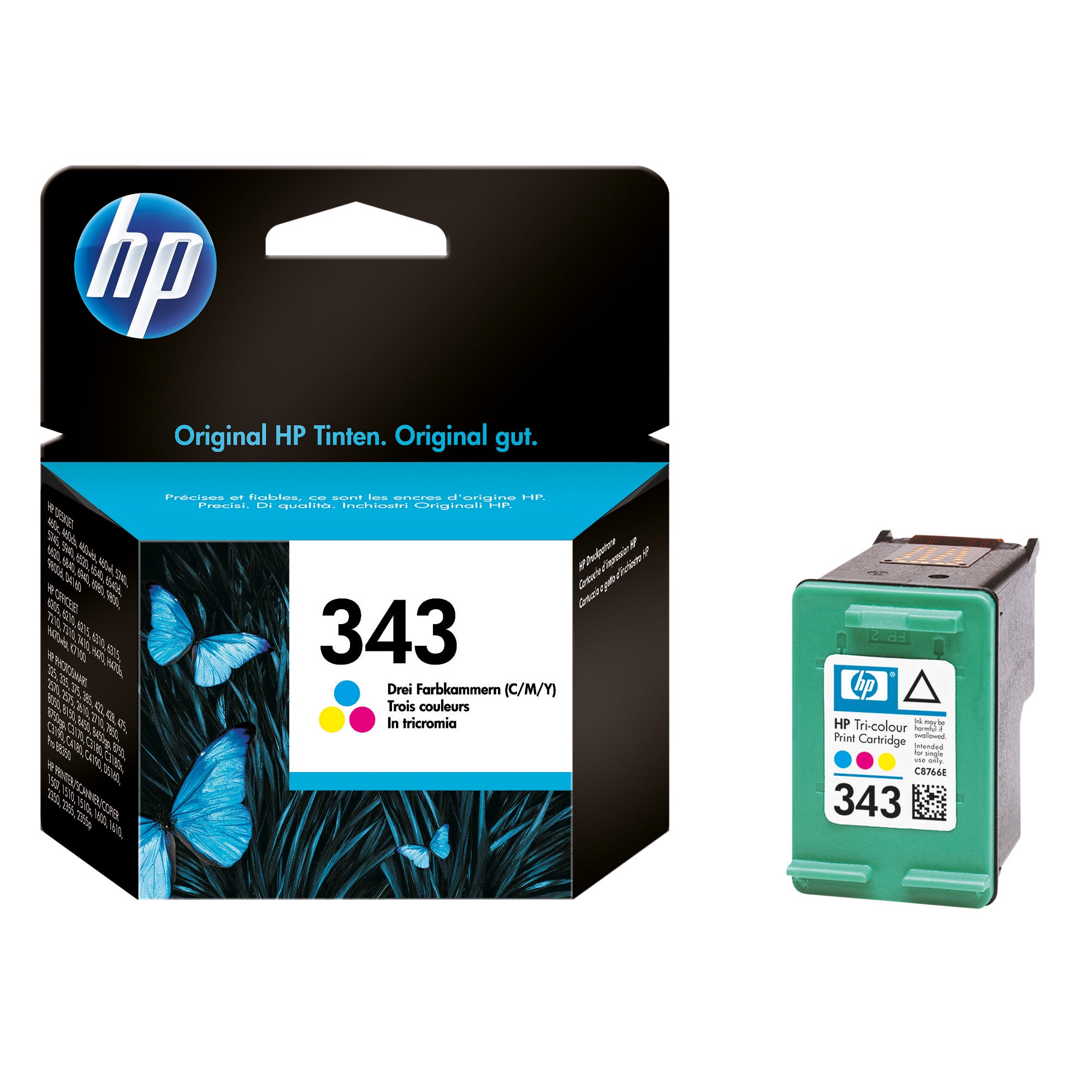 HP Tintenpatrone, cyan/magenta/gelb