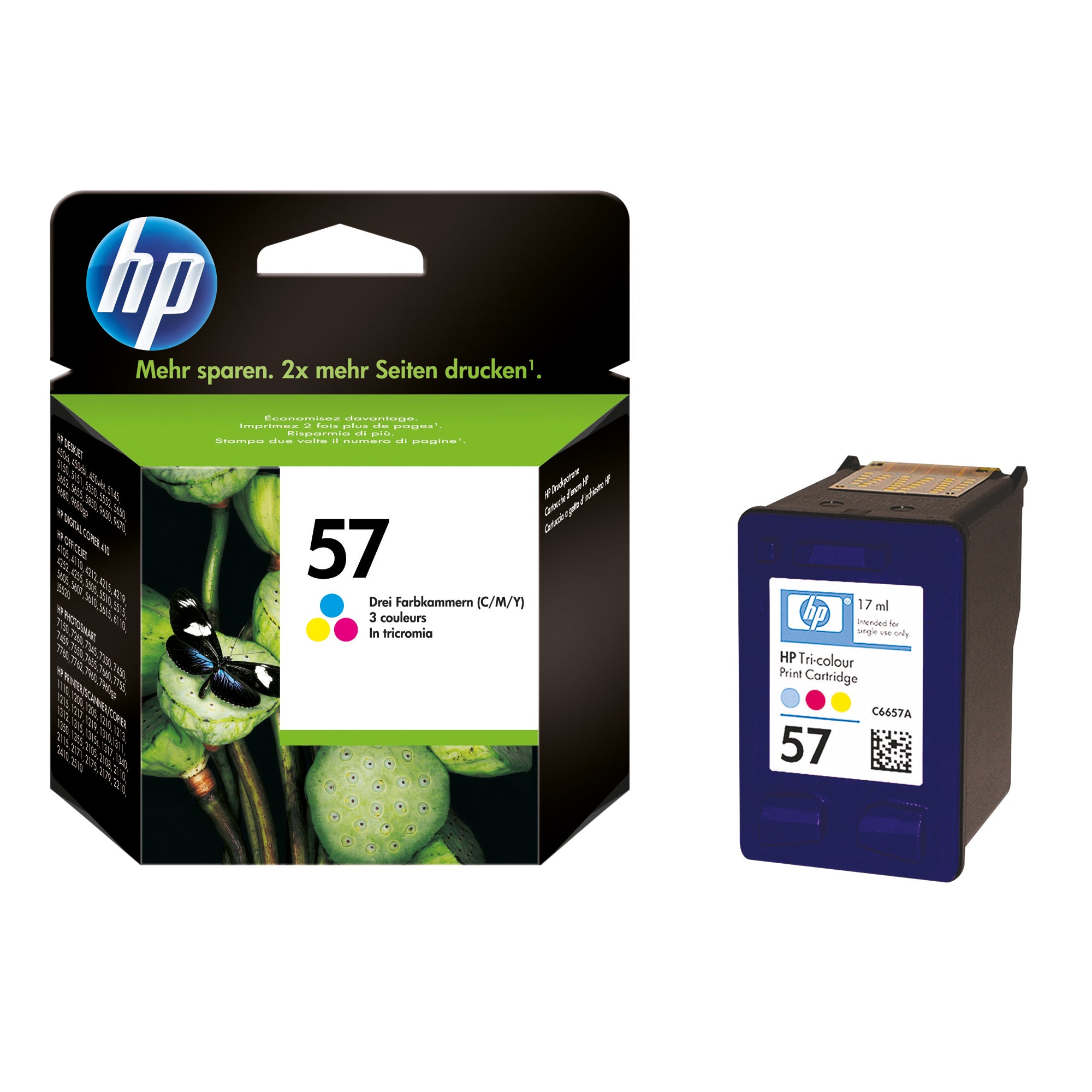 HP Tintenpatrone, cyan/magenta/gelb