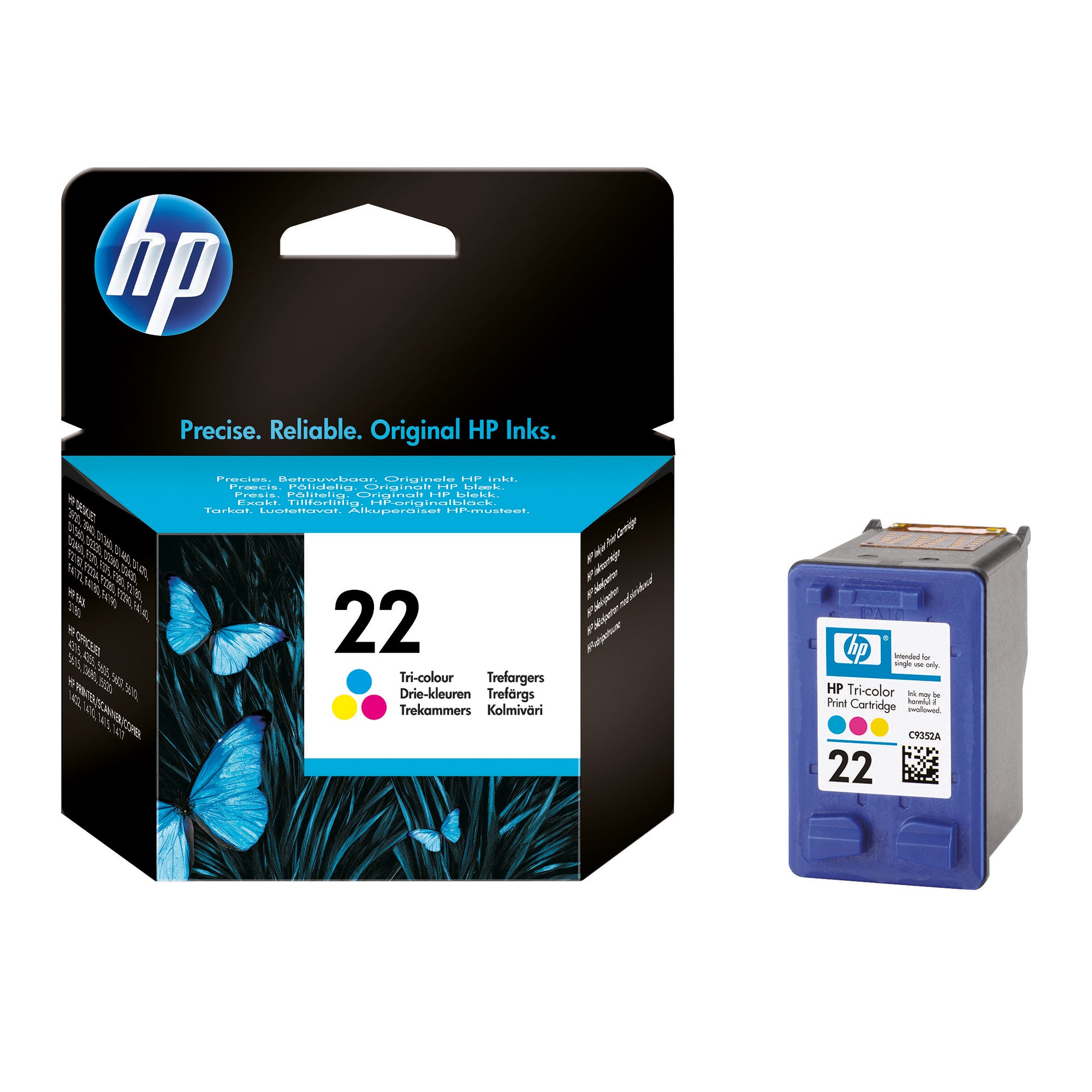 HP Tintenpatrone, cyan/magenta/gelb