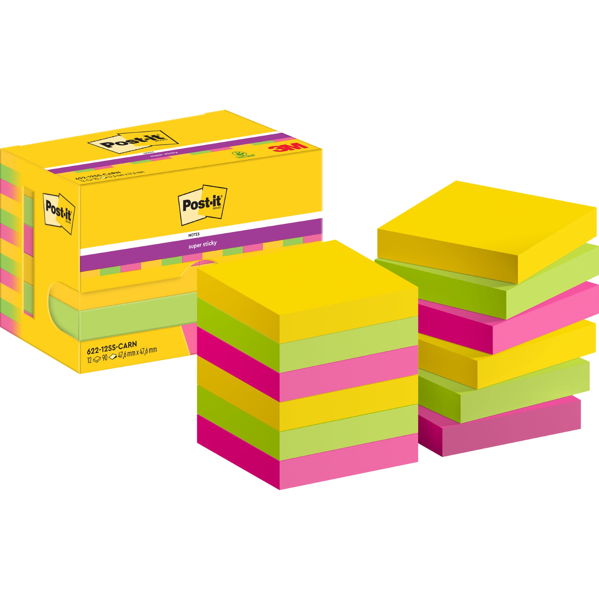 Post-it Haftnotiz Super Sticky Notes Carnival Collection