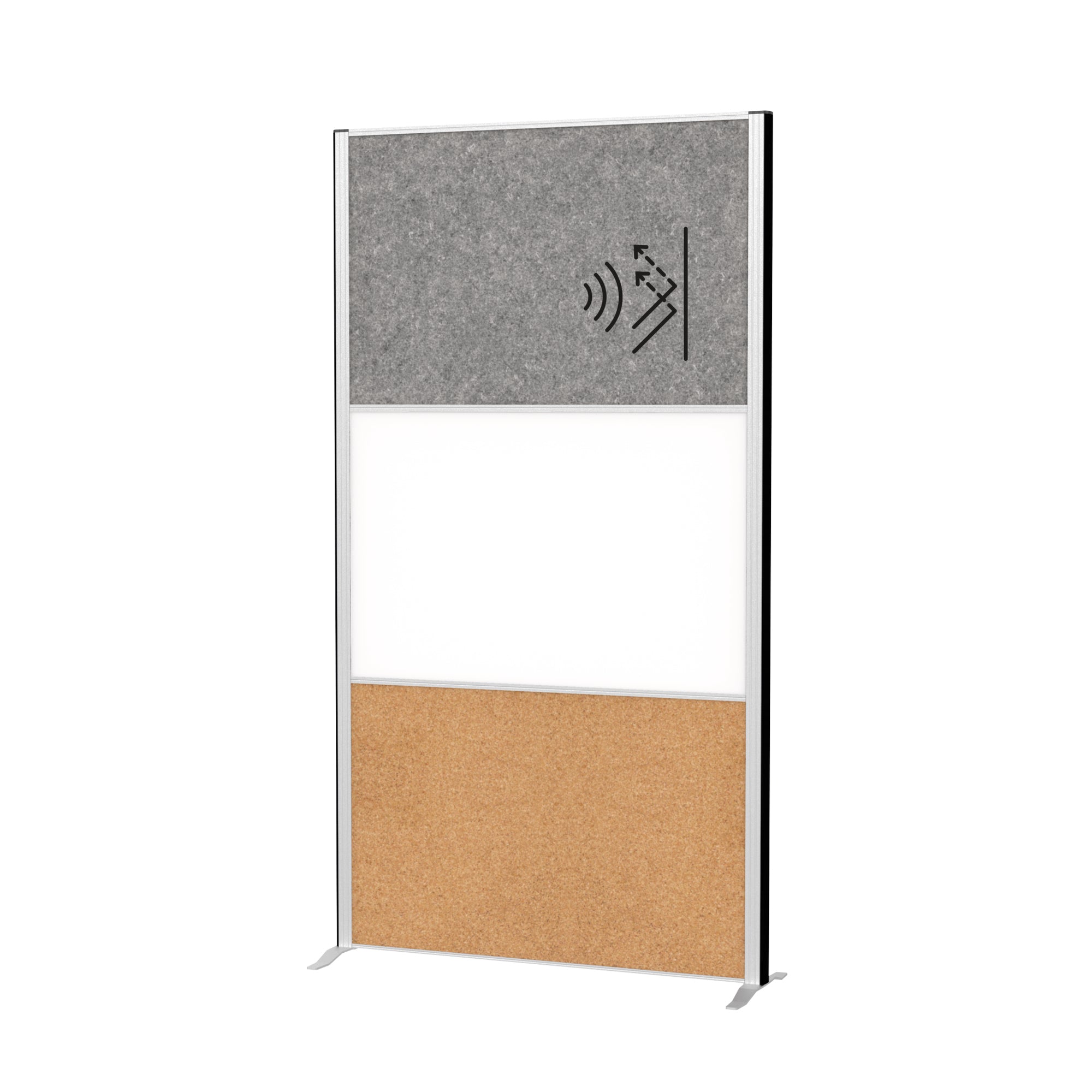 Maul Stellwand MAULconnecto, Stahl, 100 % PES-Fasern, Kork