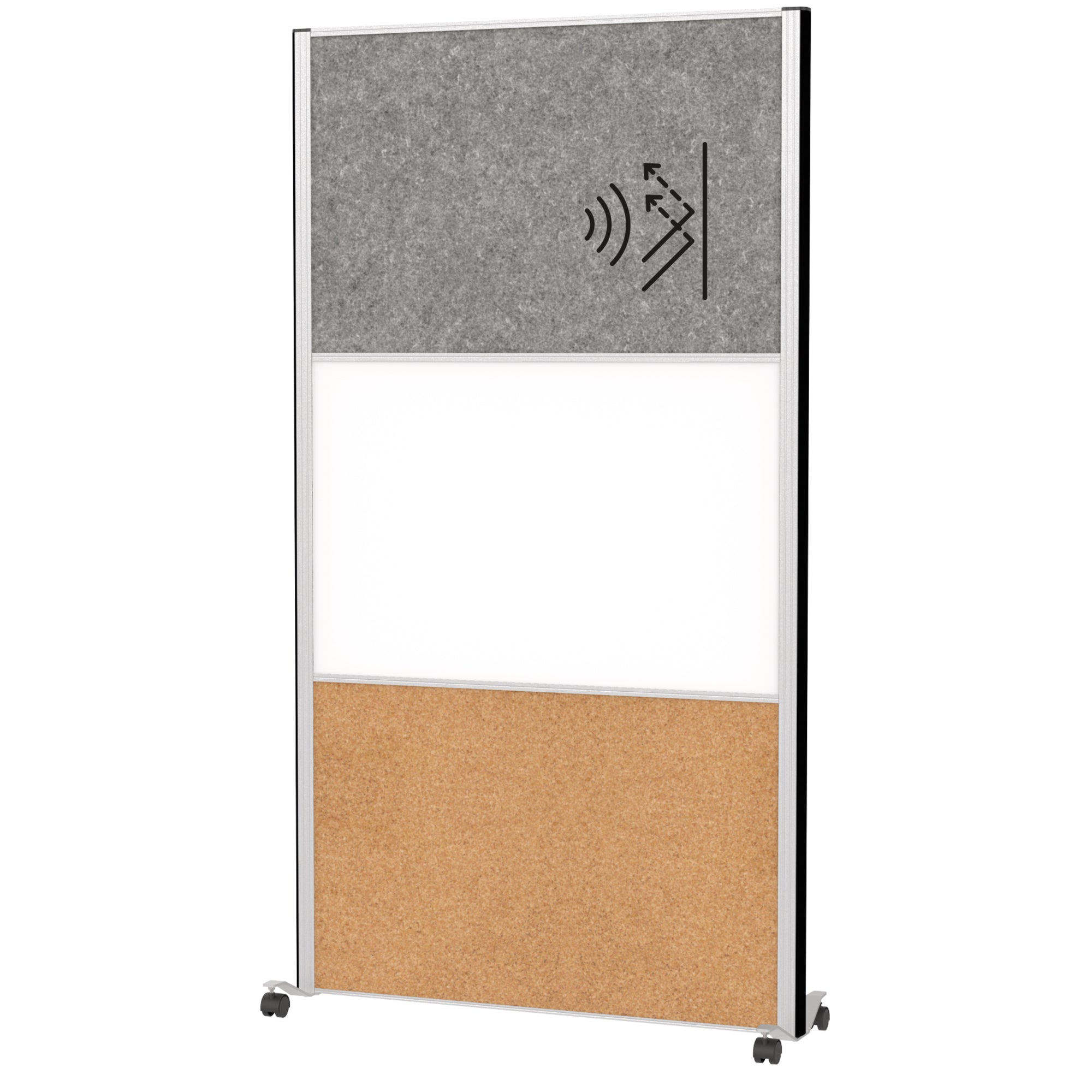 Maul Stellwand MAULconnecto, Stahl, 100 % PES-Fasern, Kork