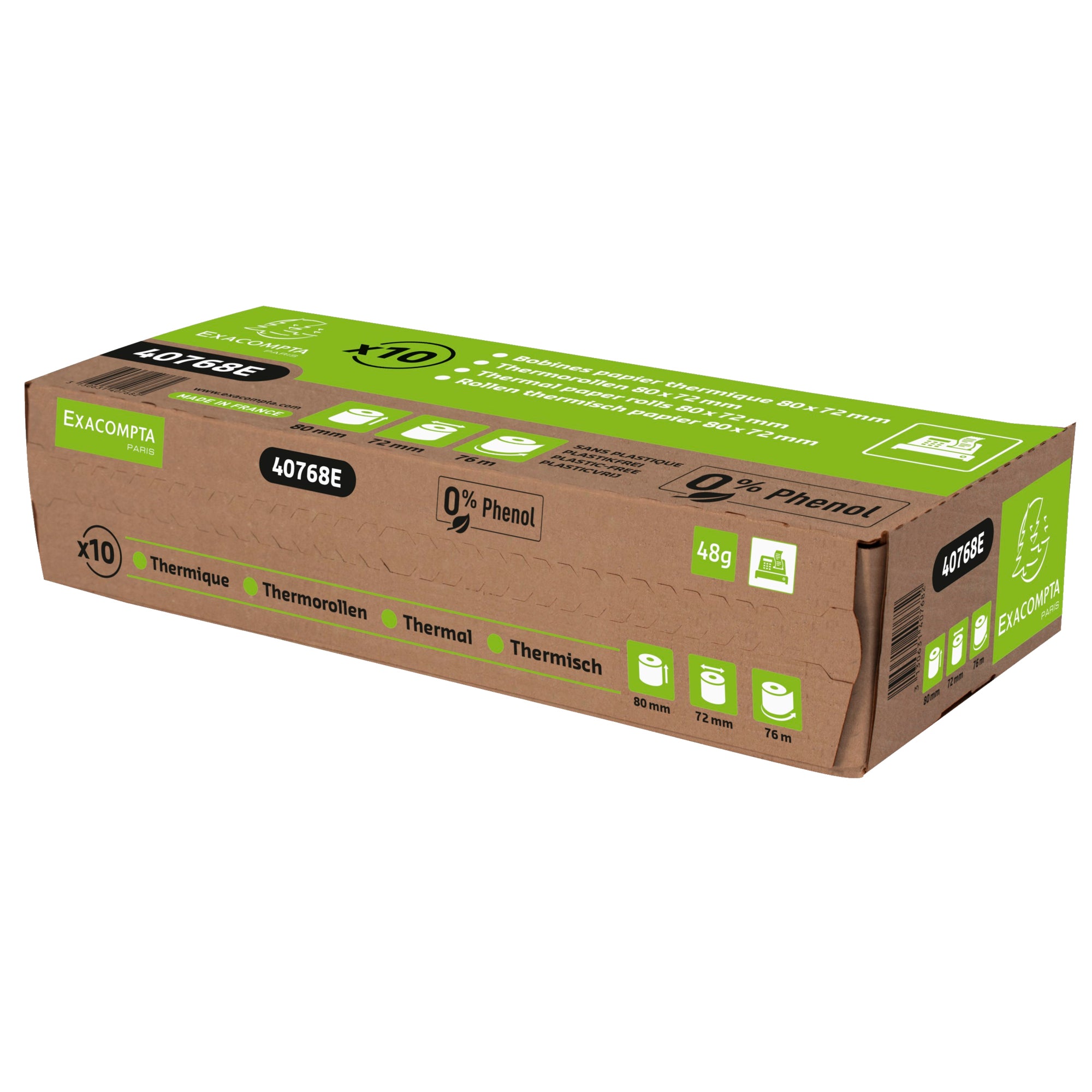 Exacompta Thermorolle 72mmx76m 10St.