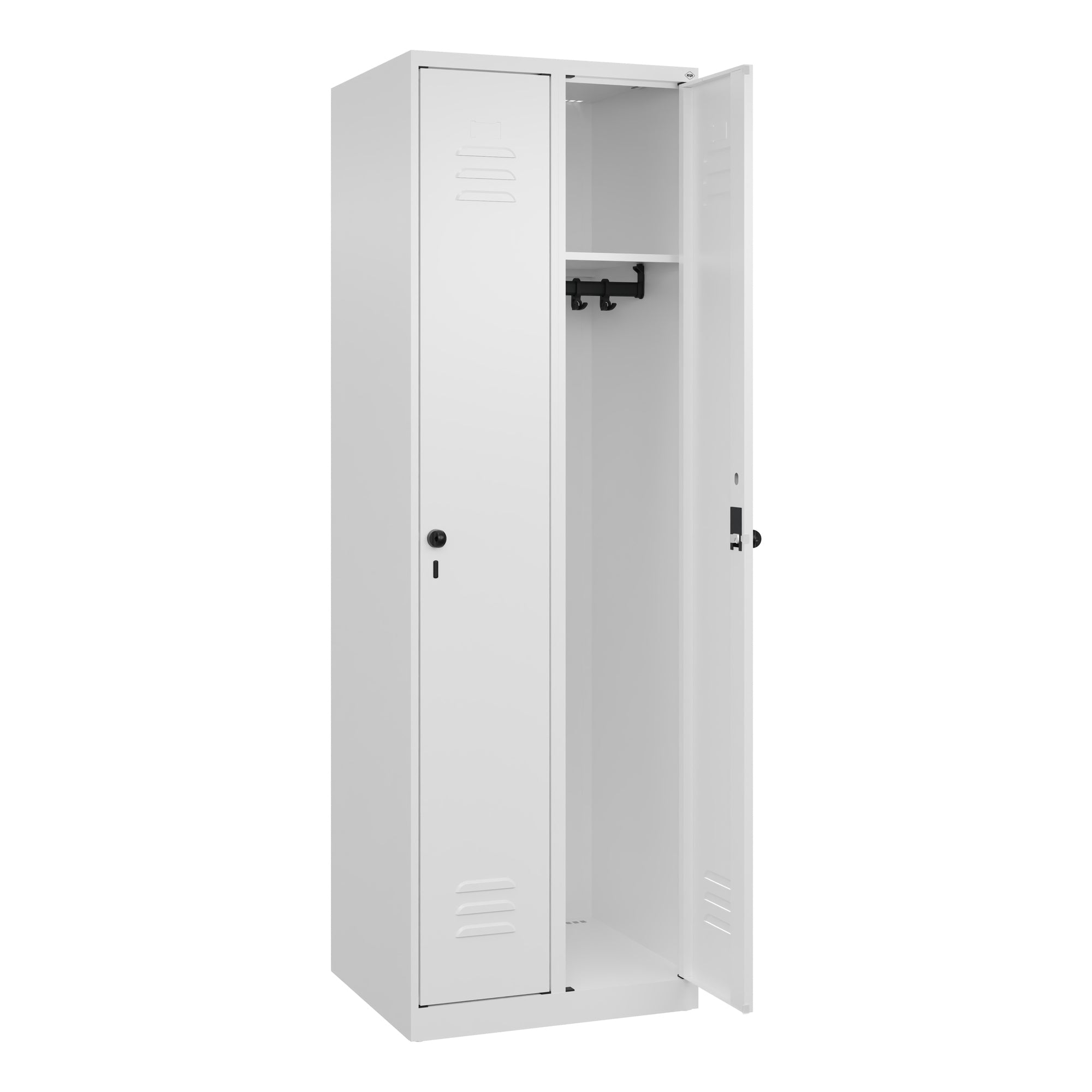 C+P Spind Classic PLUS 2Abteile 1850x600x500mm ws/ws