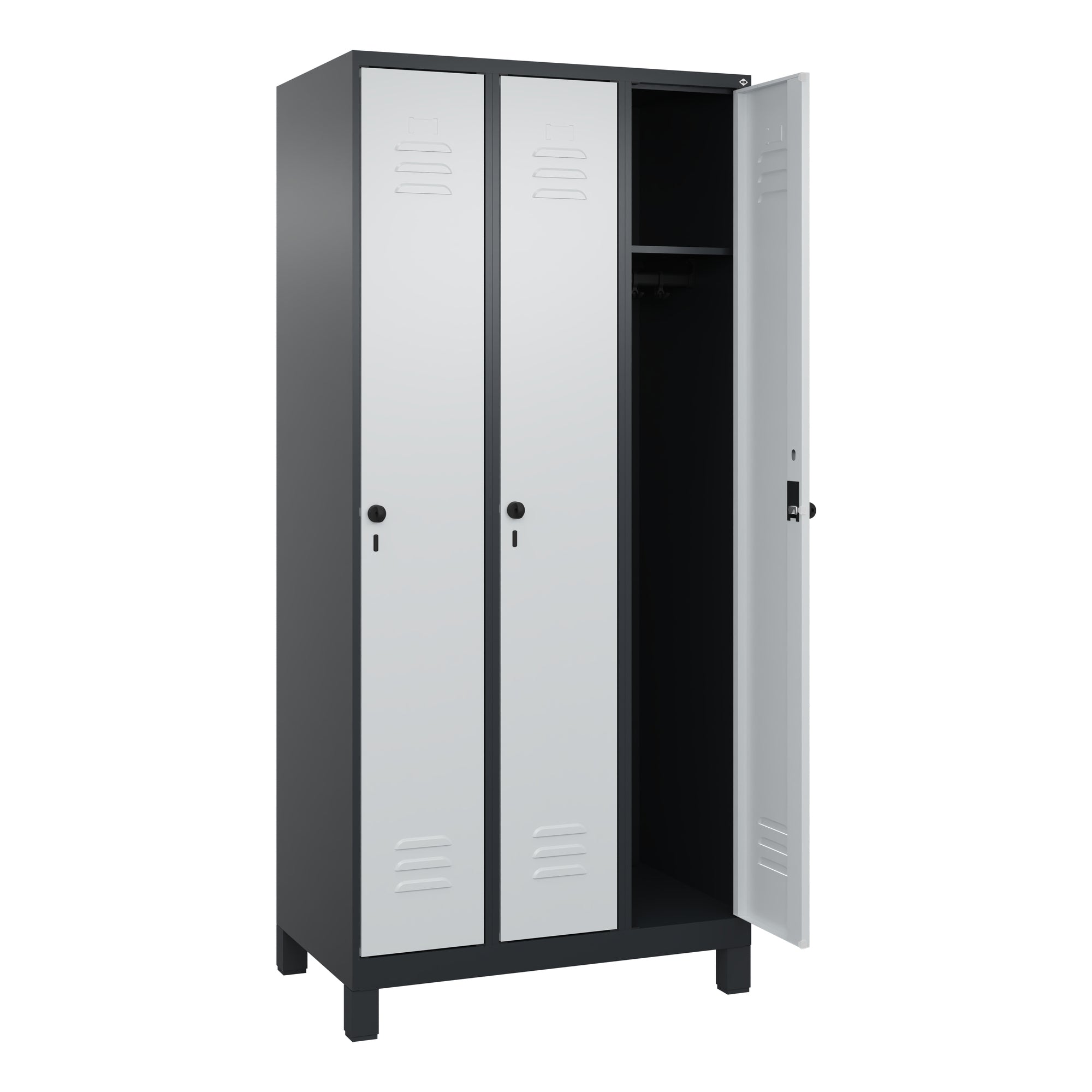 C+P Spind Classic PLUS 3Abt. 1950x900x500 sgr/lgr