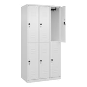 C+P Spind Classic PLUS 3Abteile 1850x900x500mm ws/ws