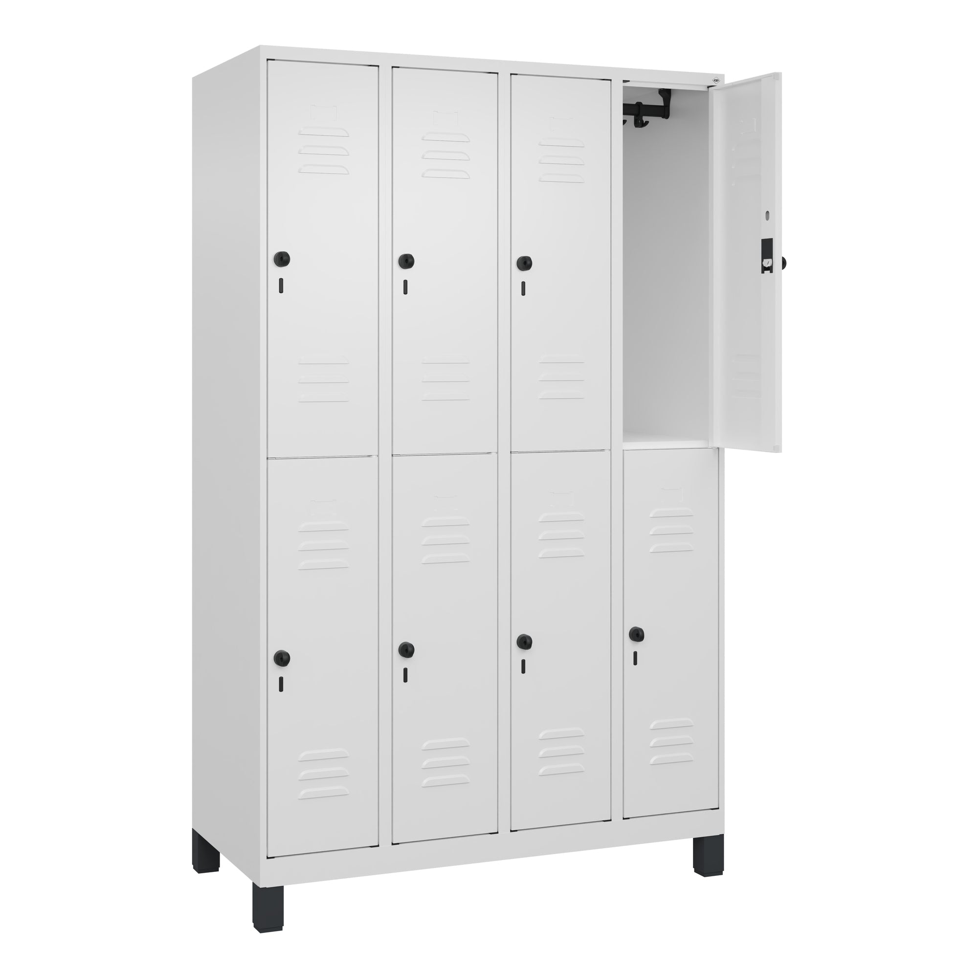C+P Spind Classic PLUS 4Abteile 1950x1200x500mm ws