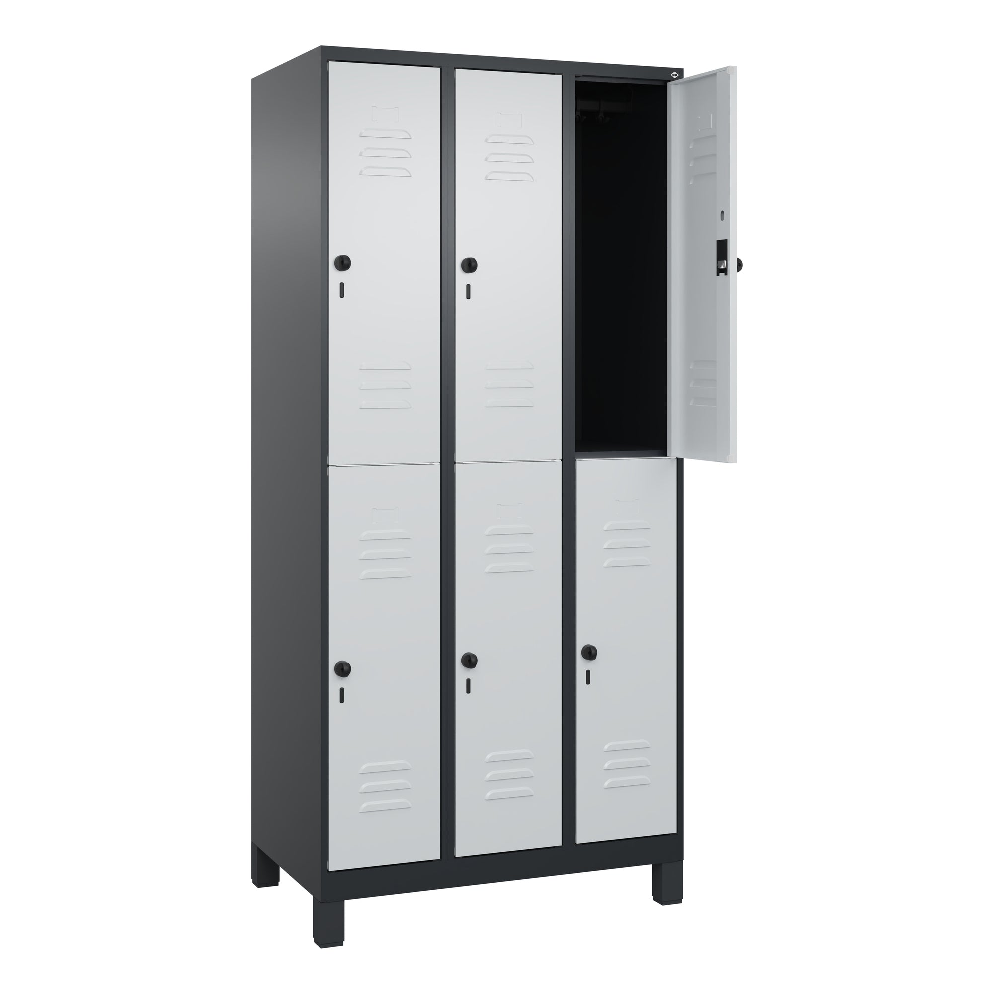 C+P Spind Classic PLUS 3Abt. 1950x900x500 sgr/lgr