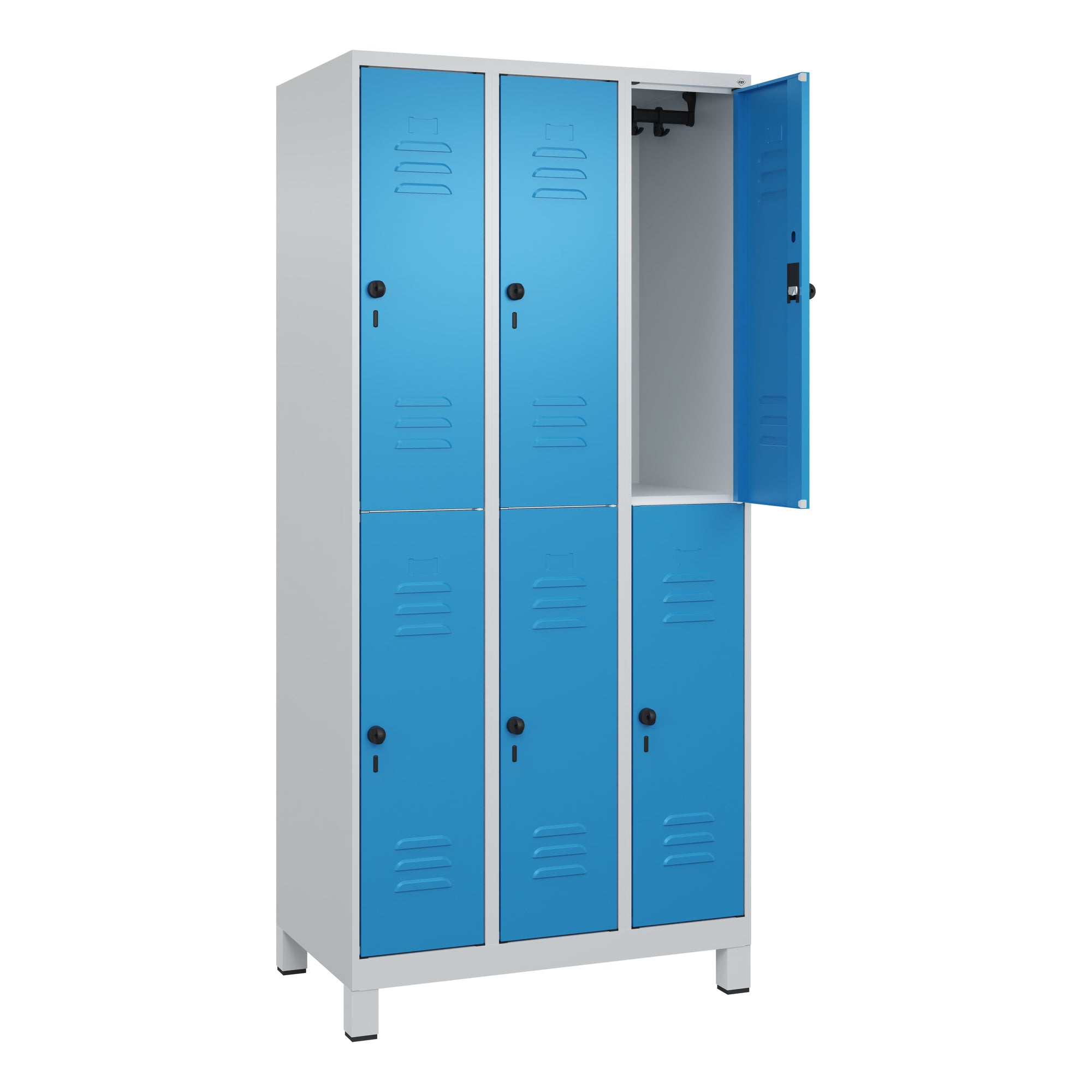 C+P Spind Classic PLUS 3Abt. 1950x900x500 lgr/lbl